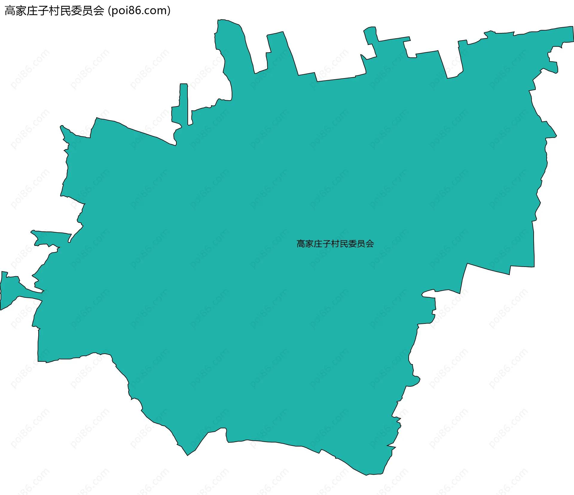 高家庄子村民委员会边界地图