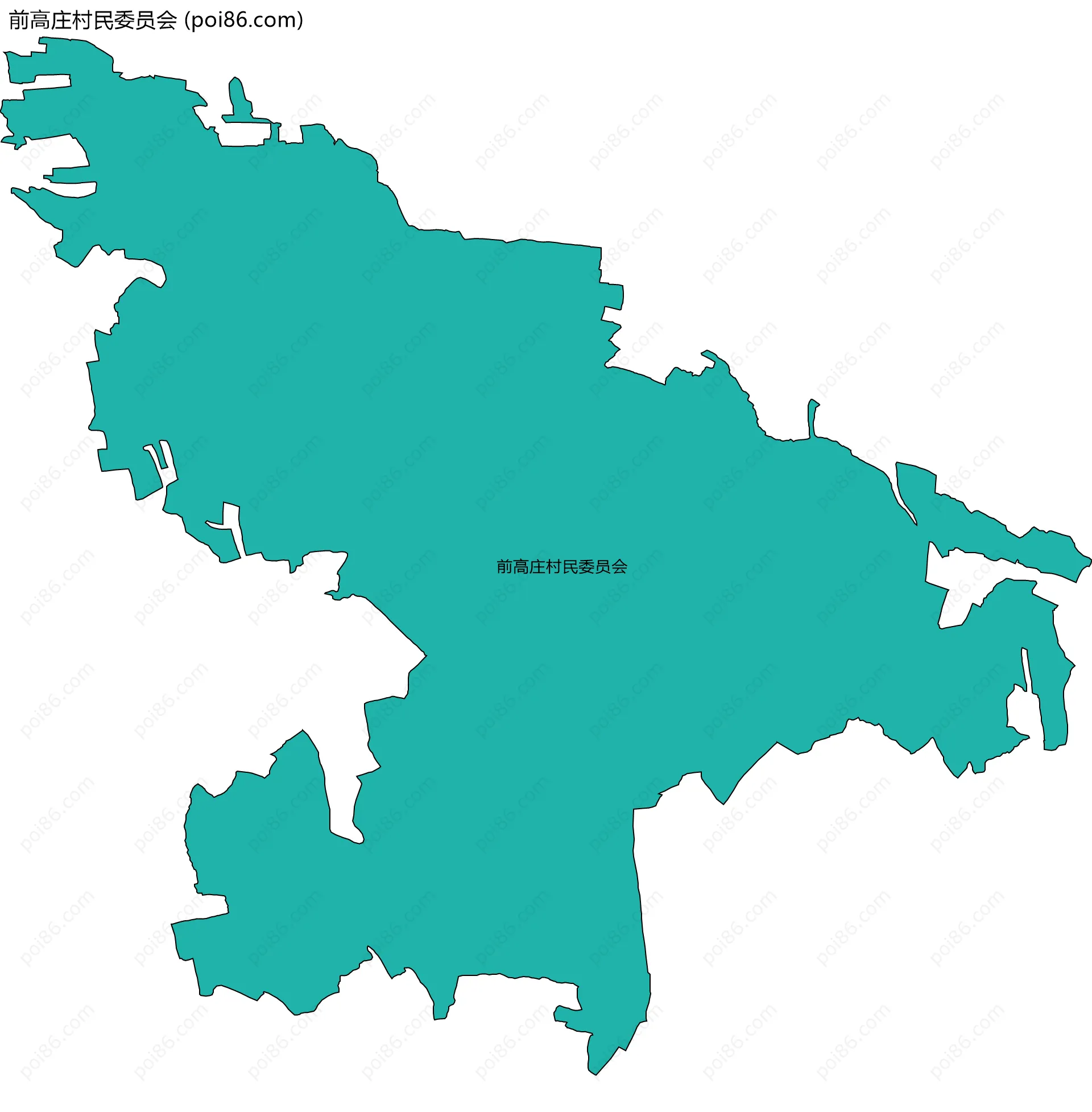 前高庄村民委员会边界地图