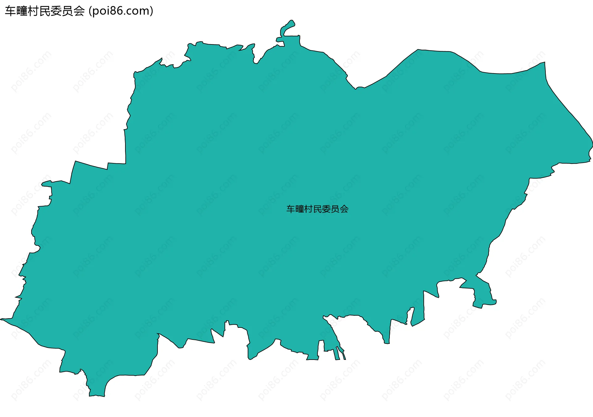 车疃村民委员会边界地图