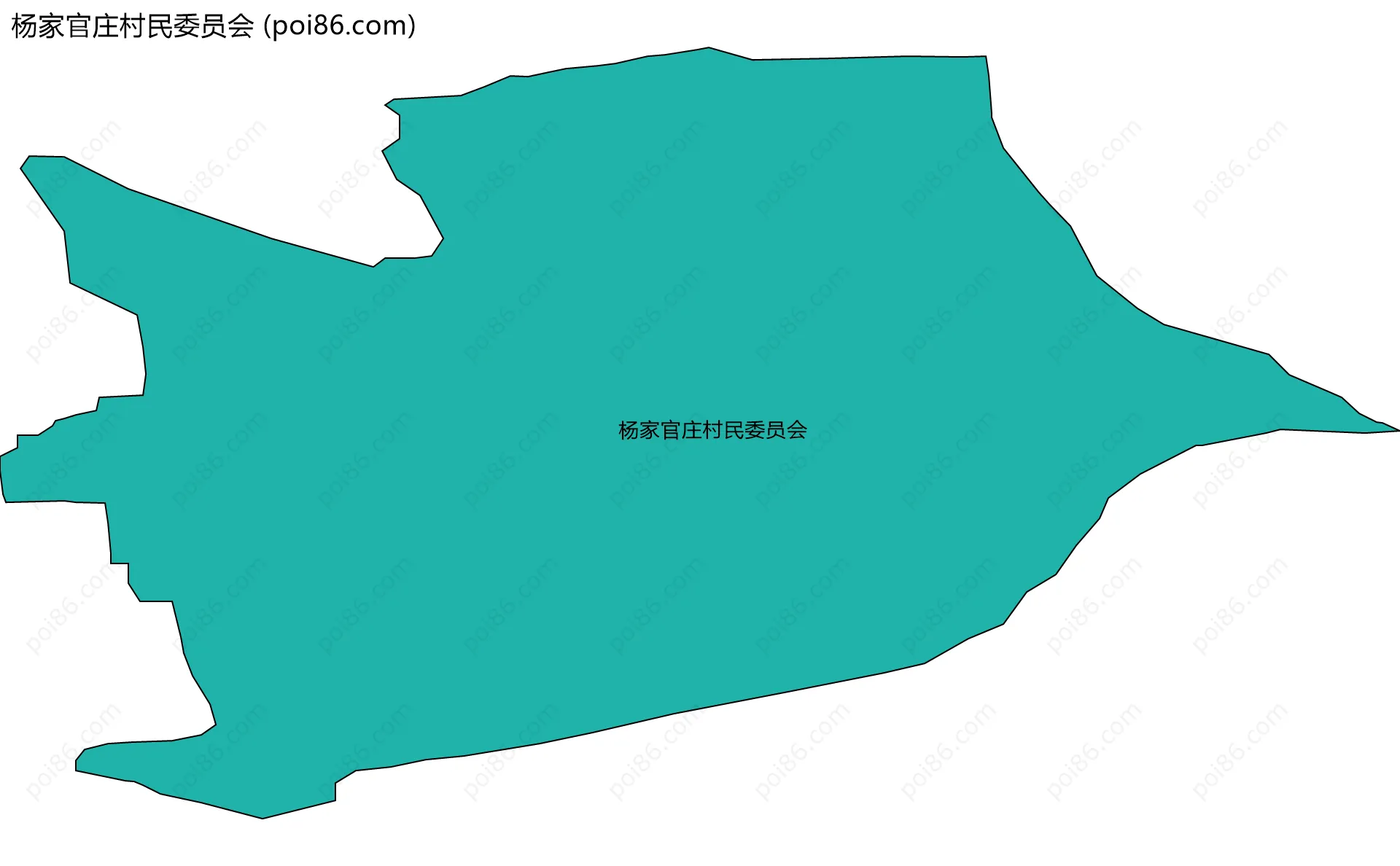 杨家官庄村民委员会边界地图