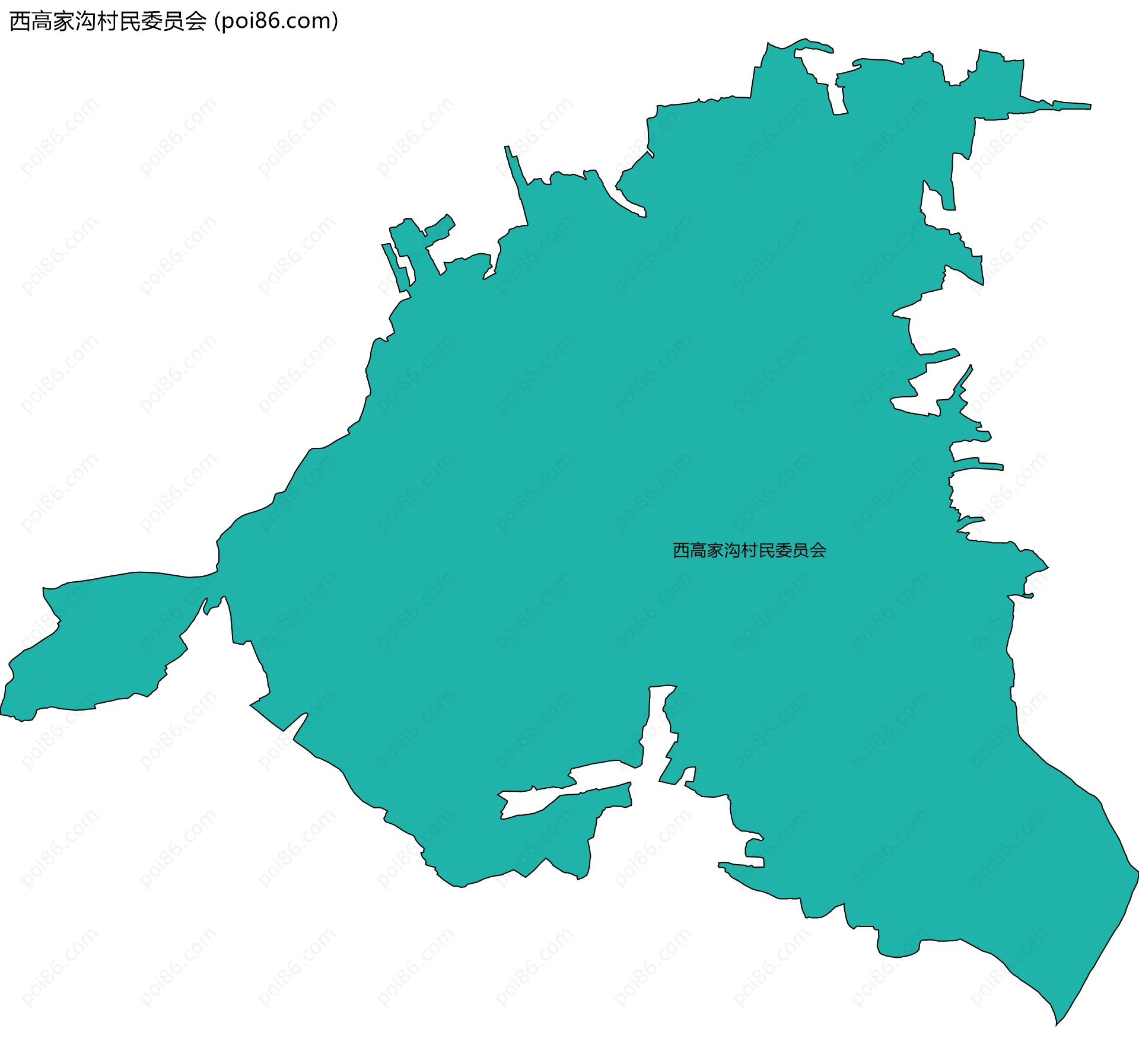 西高家沟村民委员会边界地图