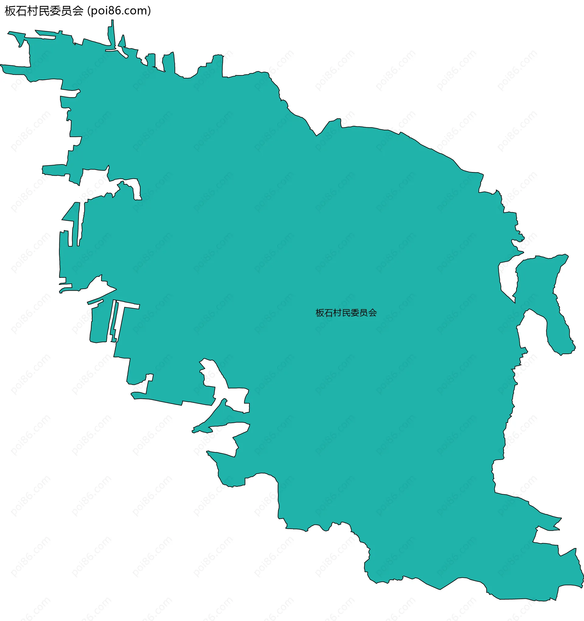 板石村民委员会边界地图