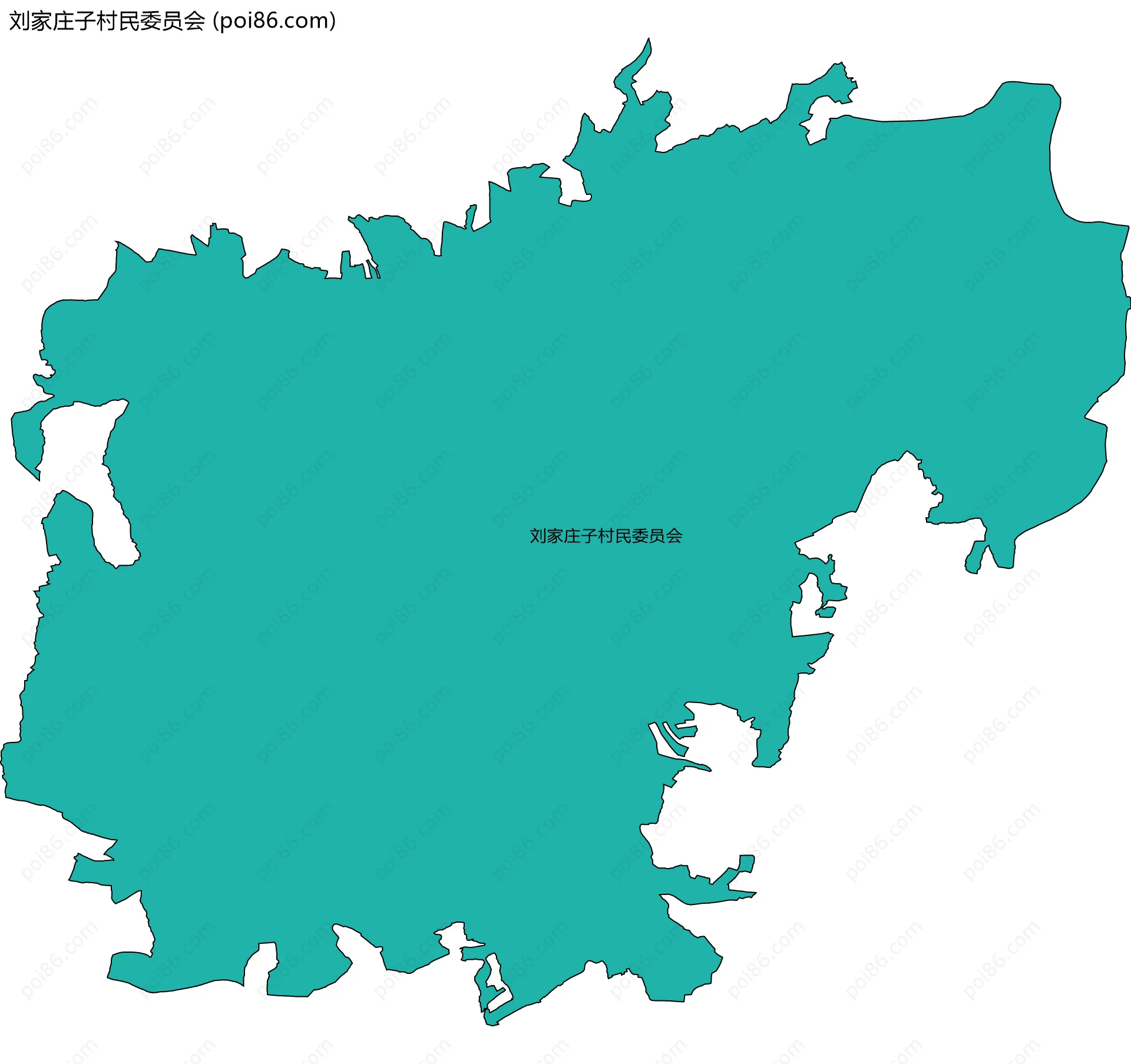 刘家庄子村民委员会边界地图