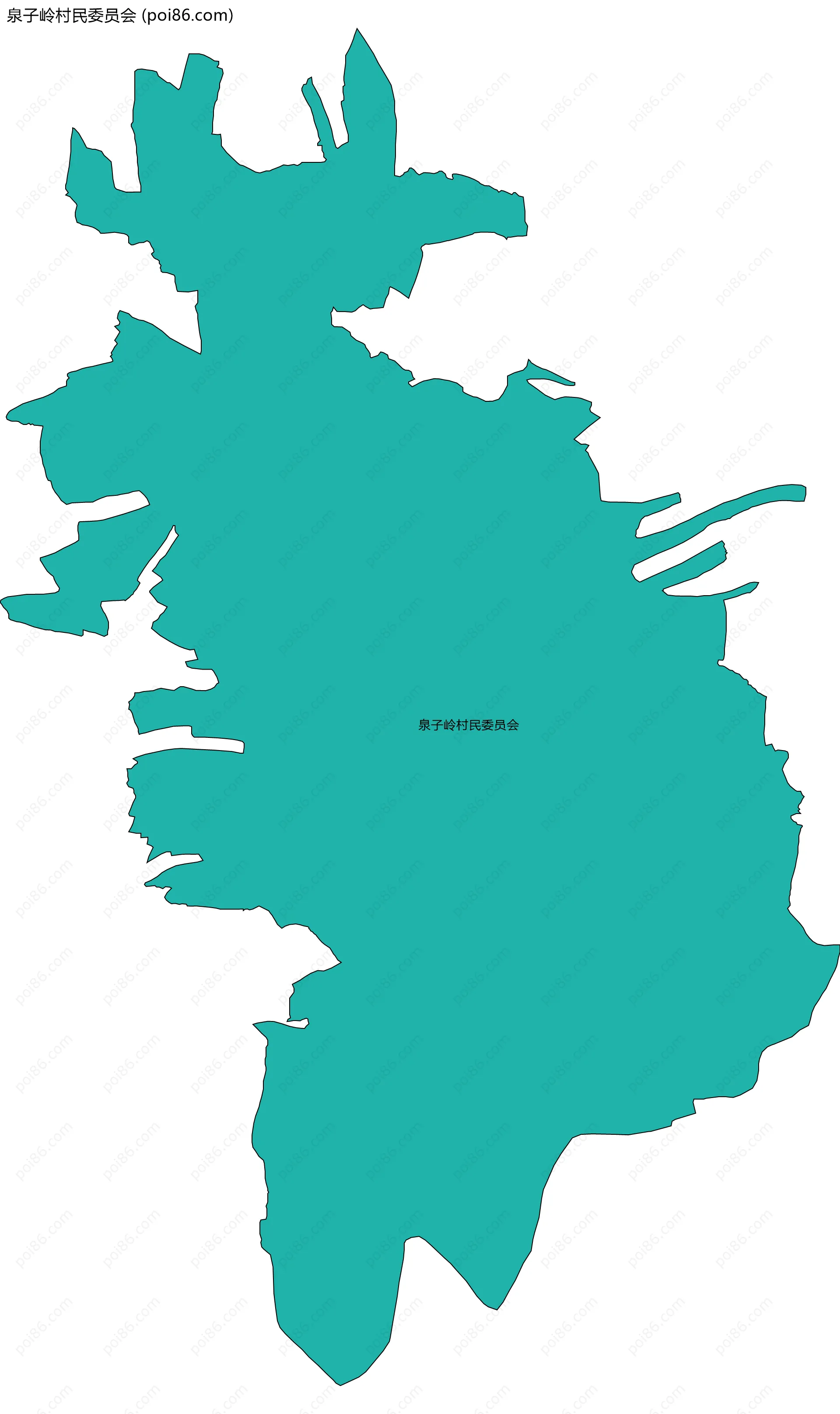 泉子岭村民委员会边界地图