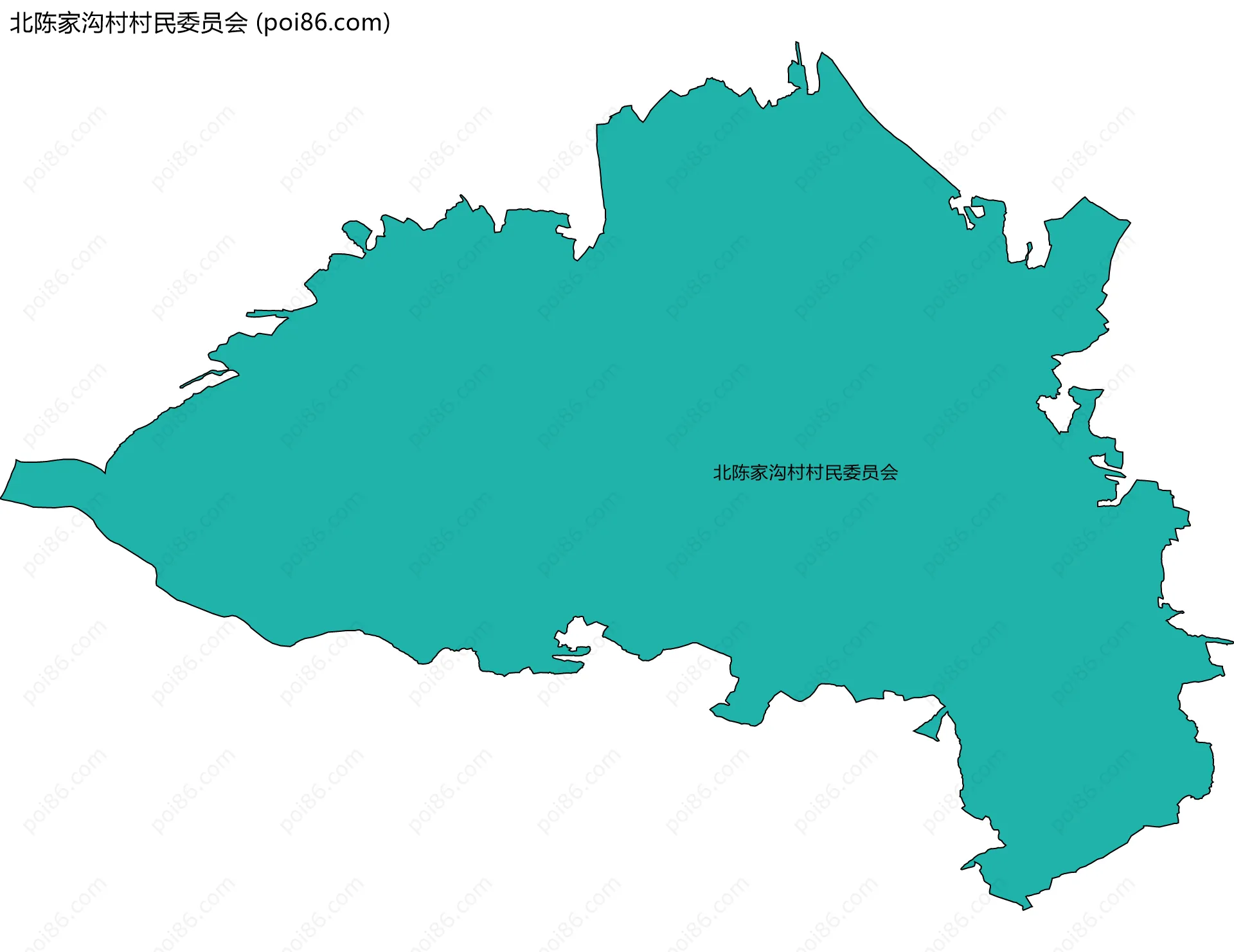 北陈家沟村村民委员会边界地图