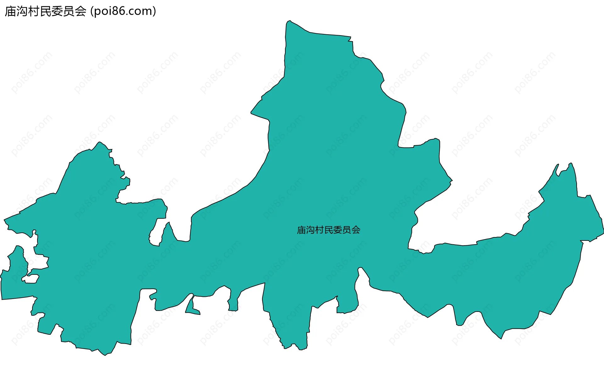 庙沟村民委员会边界地图