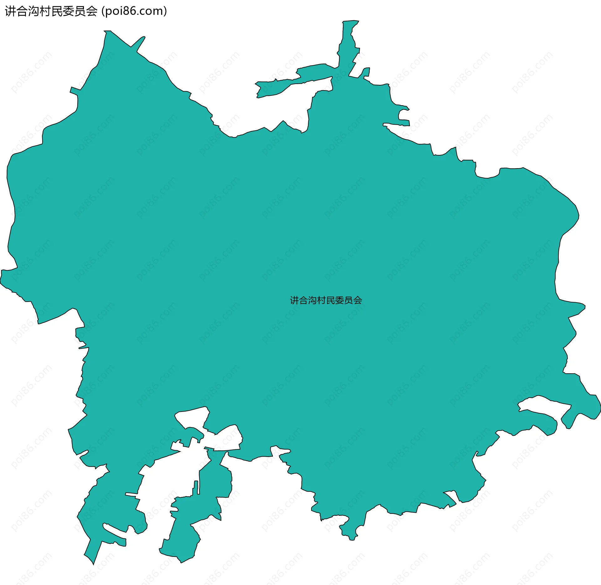 讲合沟村民委员会边界地图