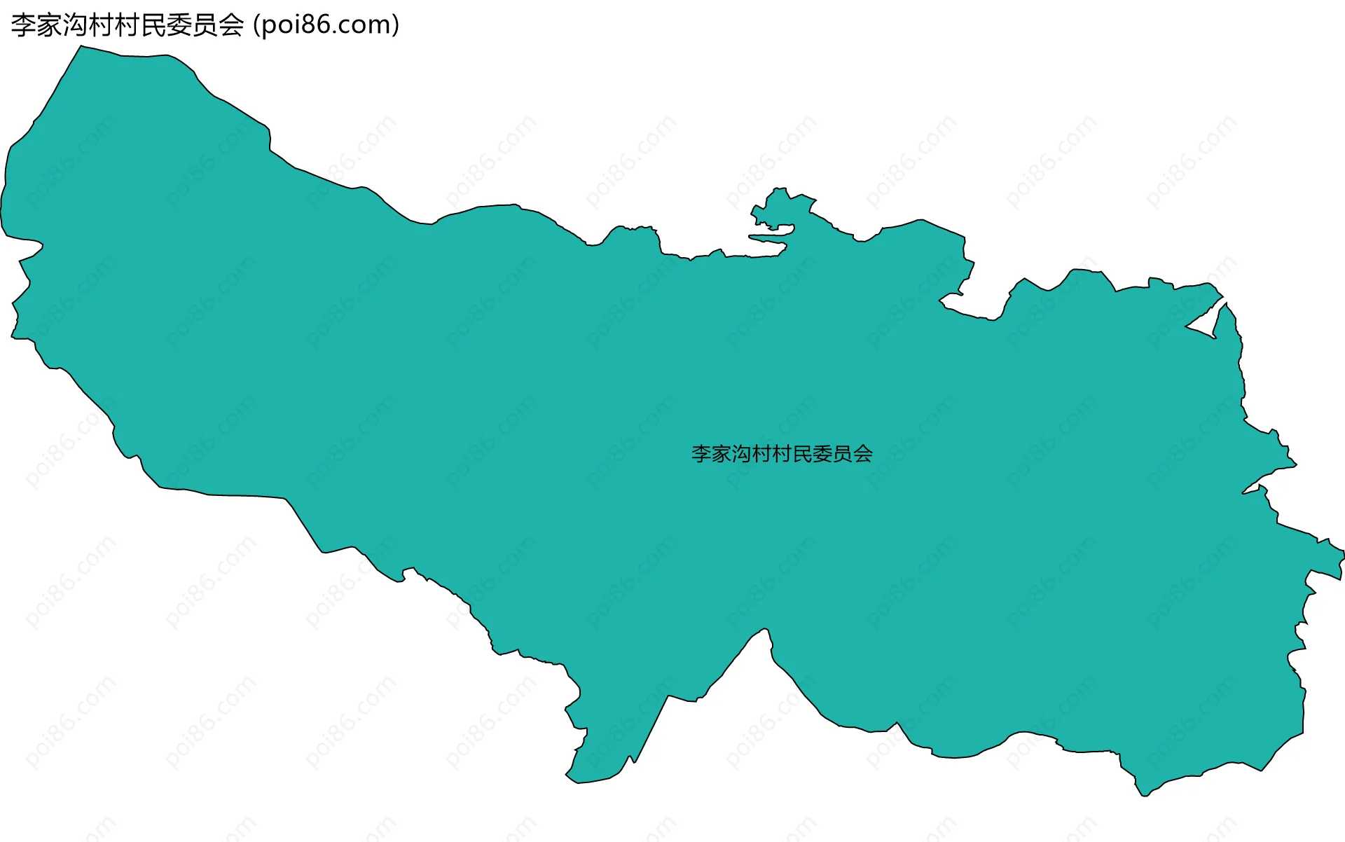 李家沟村村民委员会边界地图