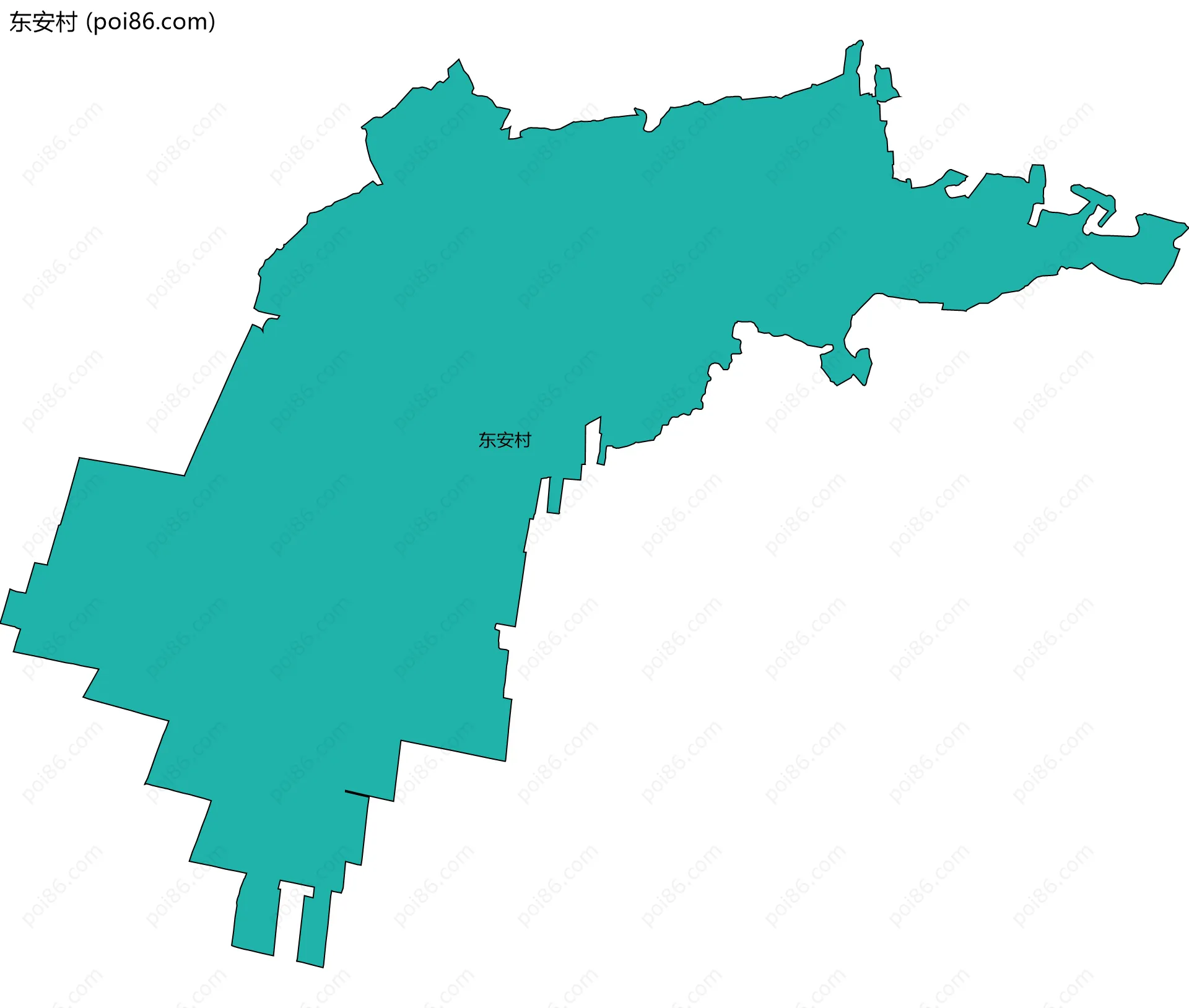 东安村边界地图