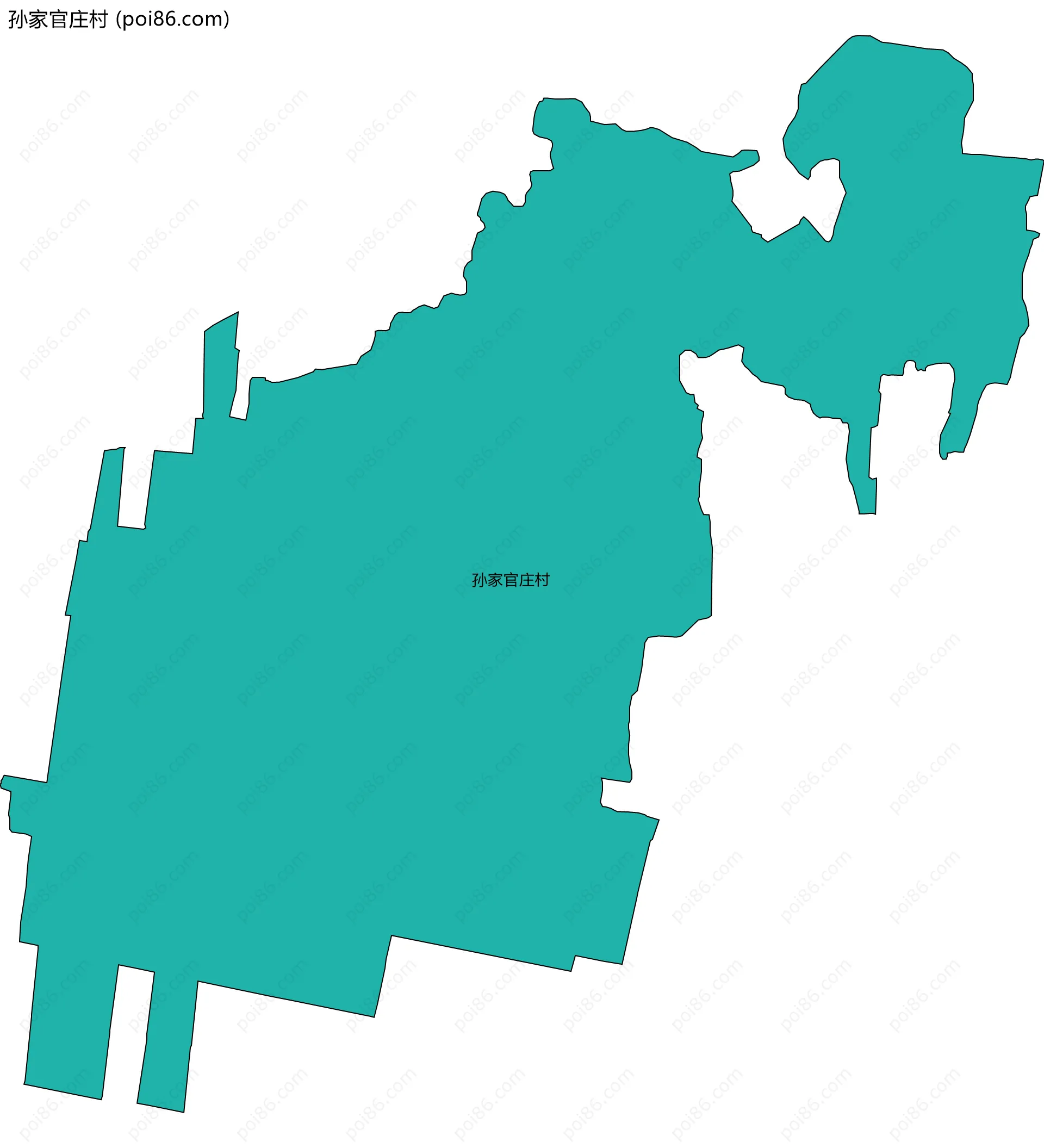 孙家官庄村边界地图