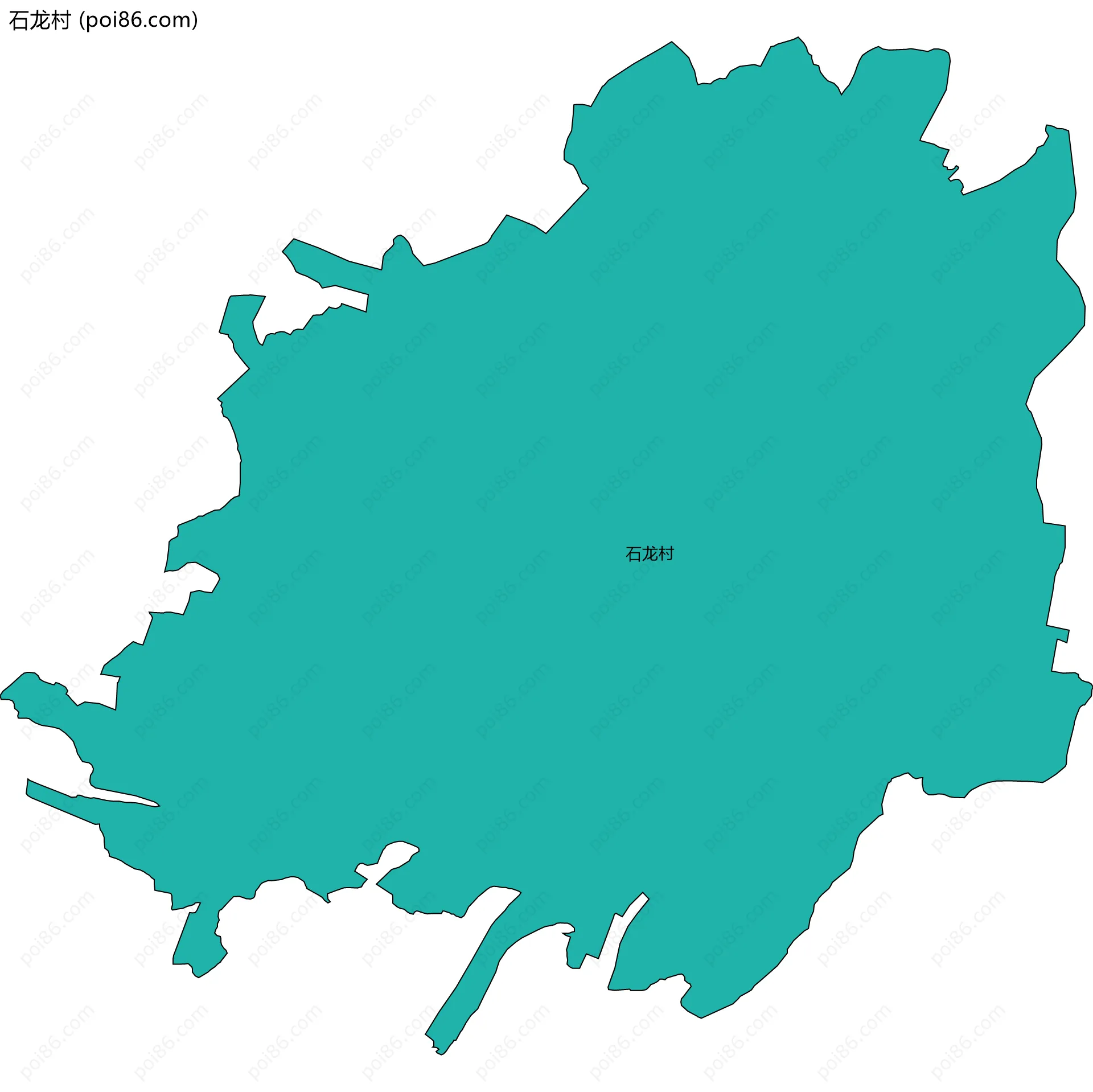 石龙村边界地图