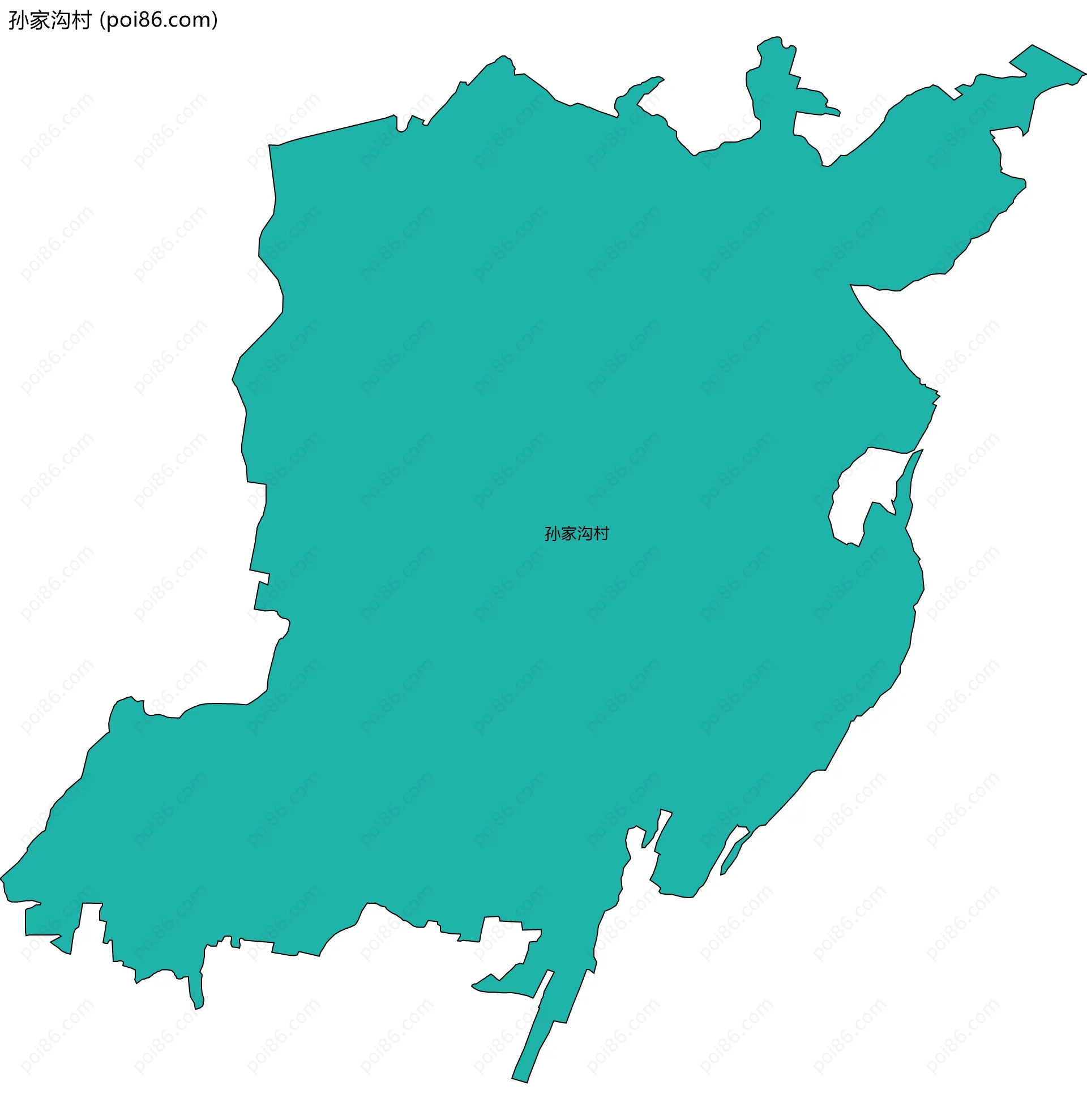 孙家沟村边界地图