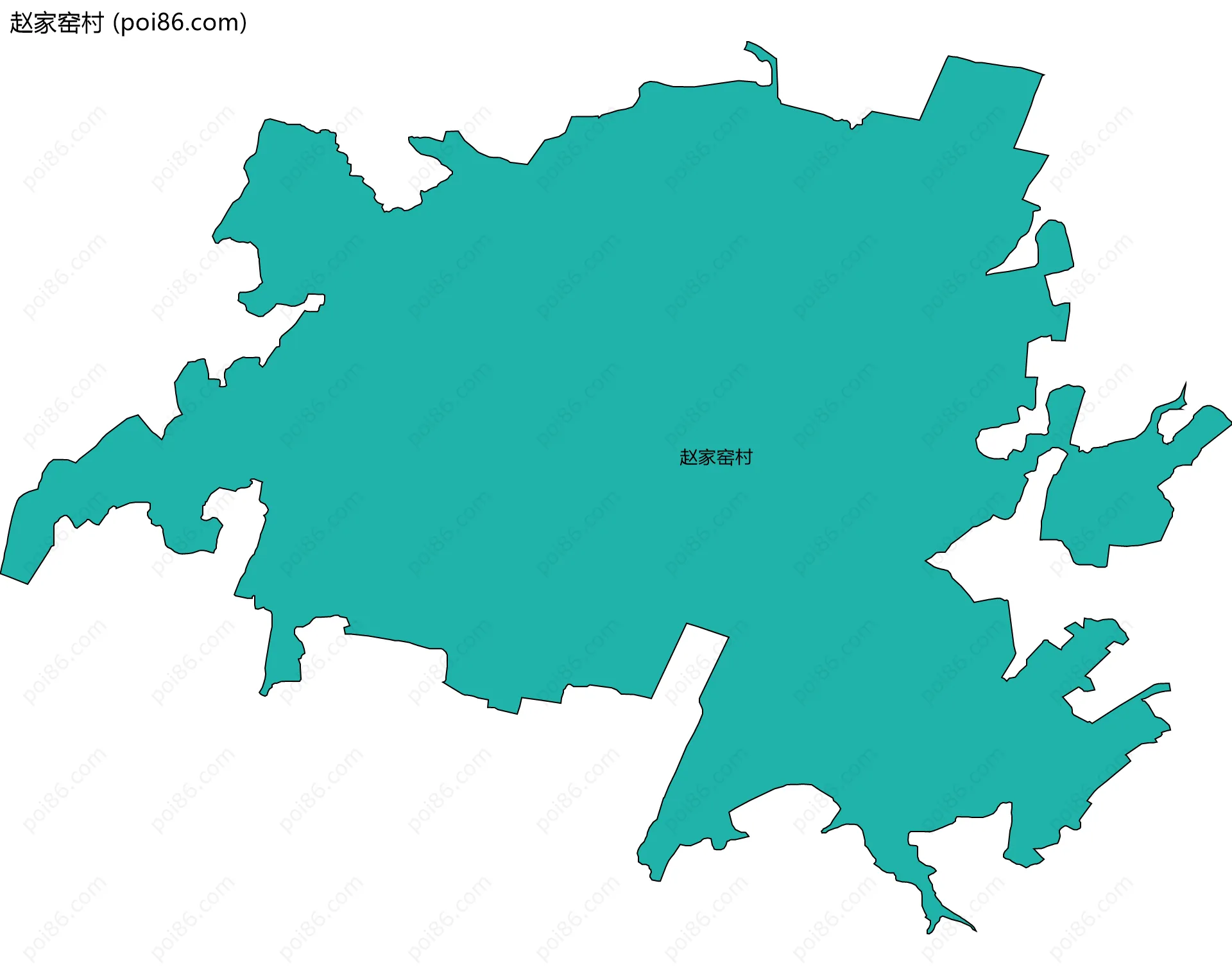 赵家窑村边界地图