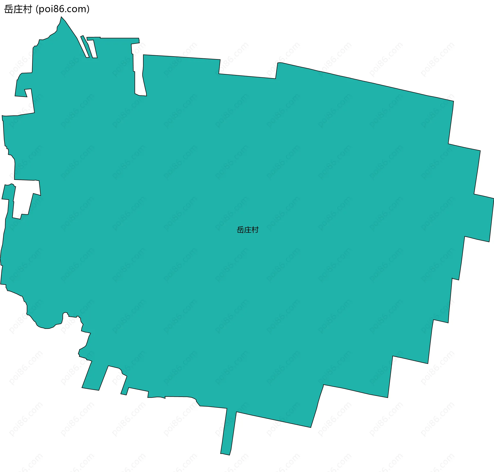 岳庄村边界地图