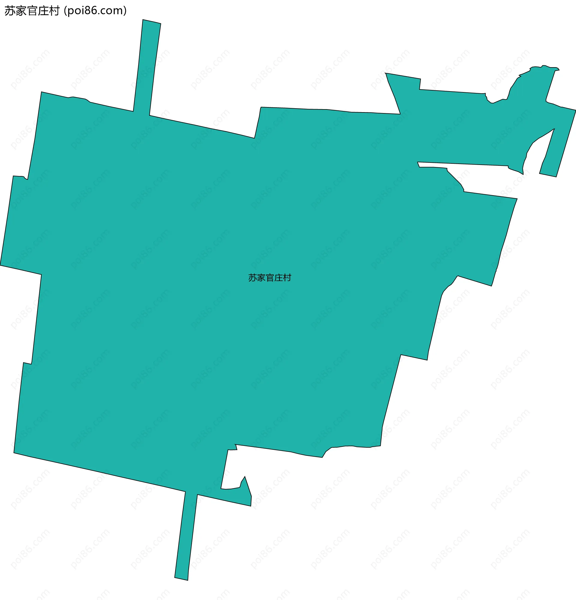 苏家官庄村边界地图
