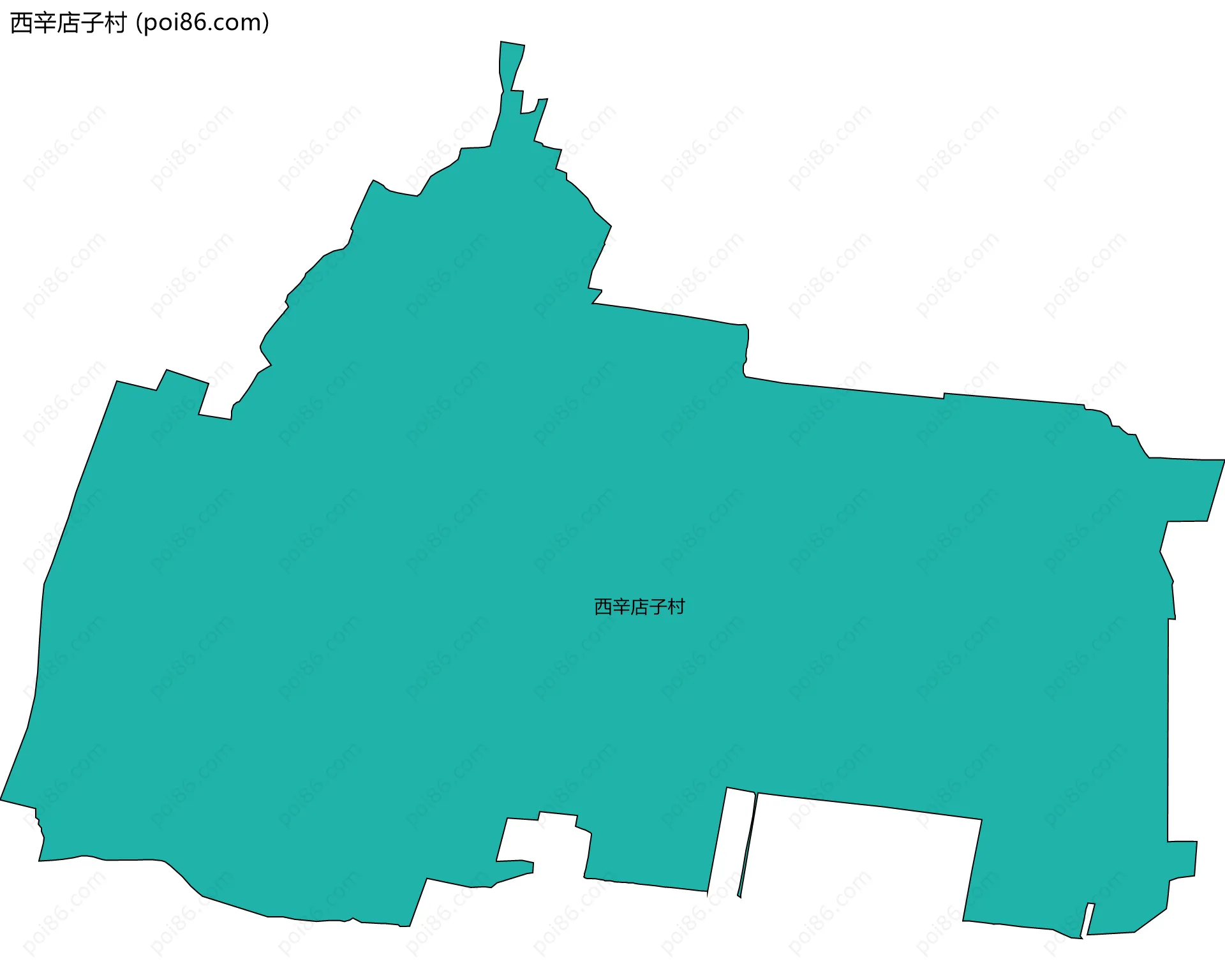 西辛店子村边界地图
