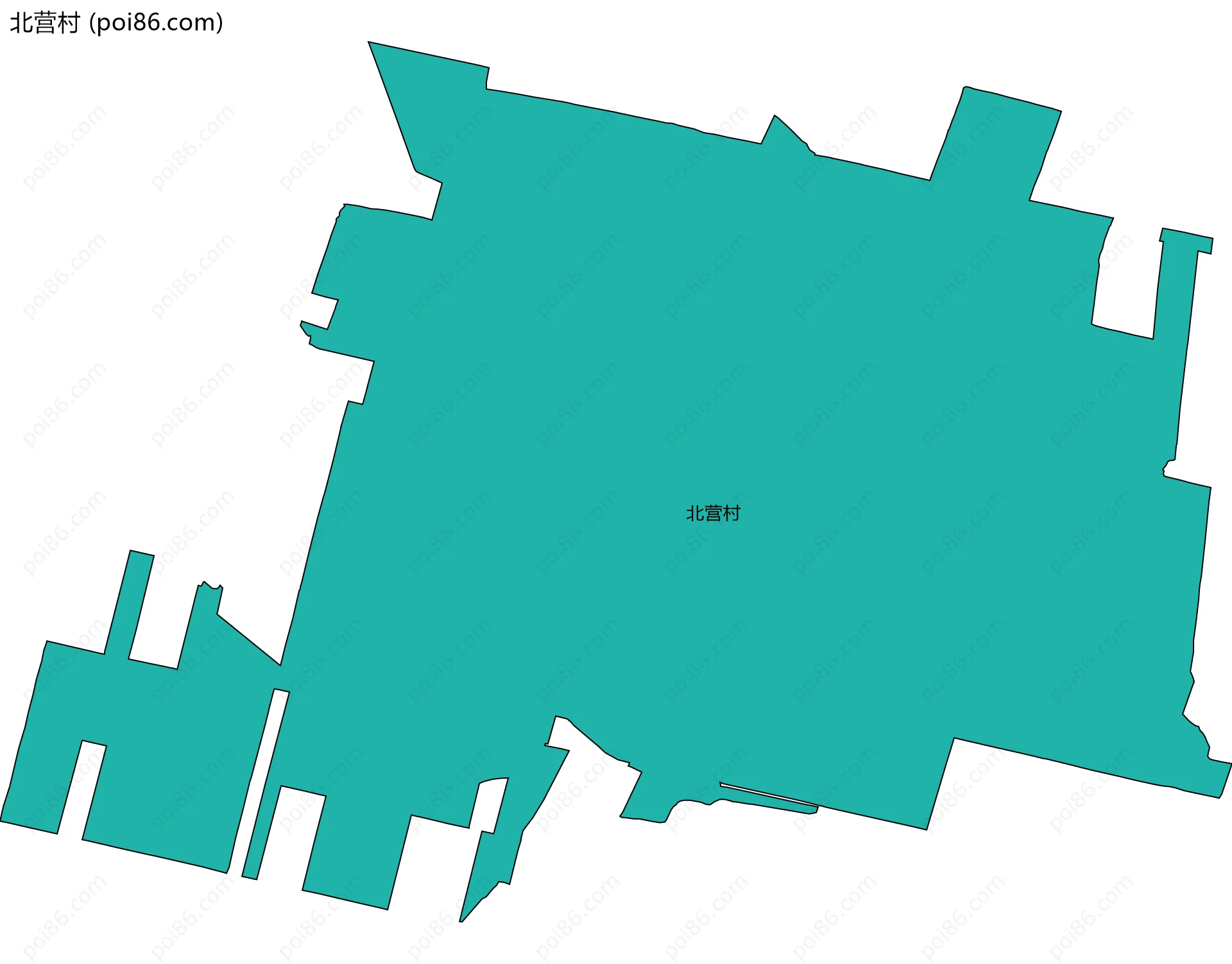 北营村边界地图
