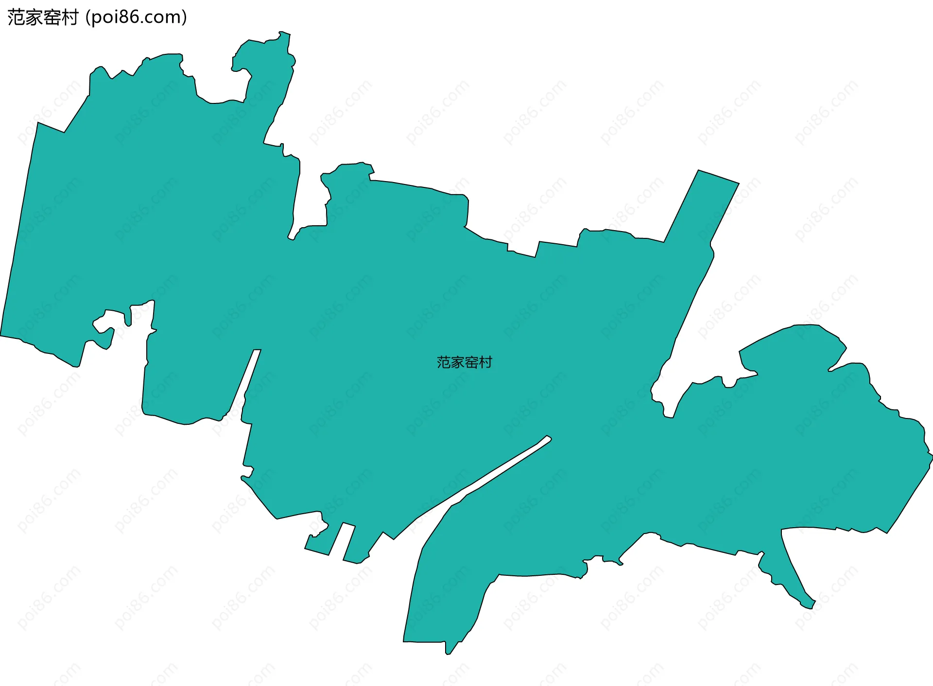 范家窑村边界地图