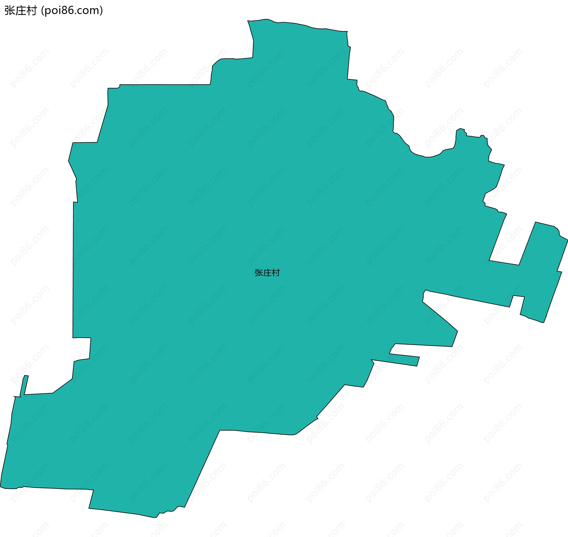 张庄村边界地图