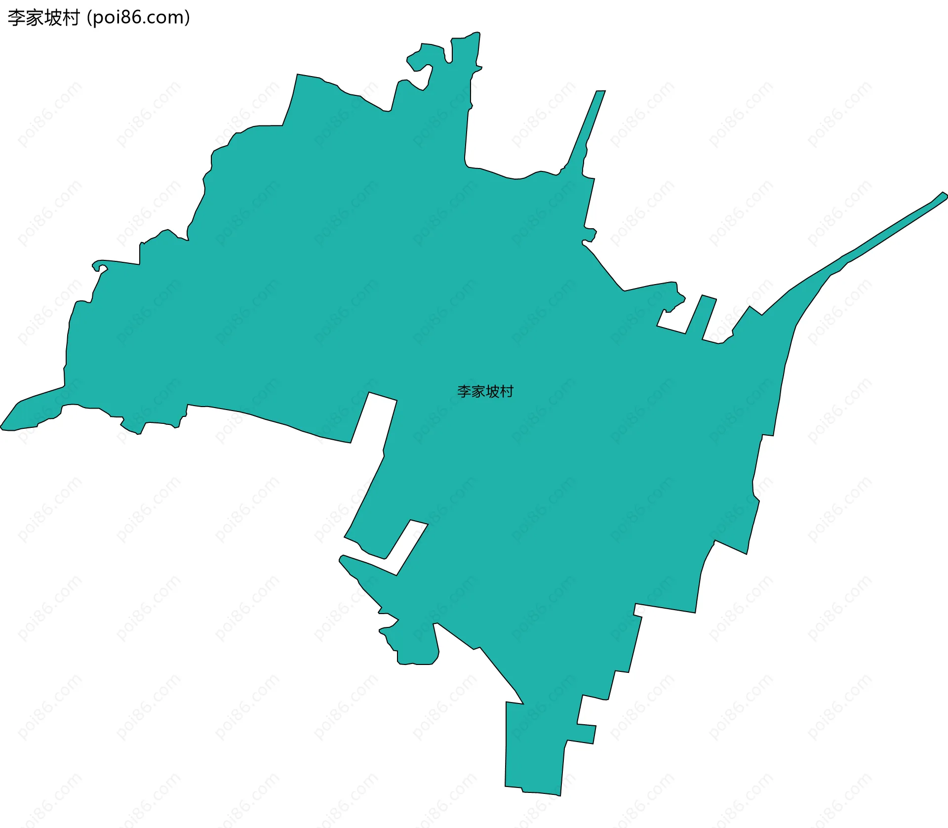 李家坡村边界地图