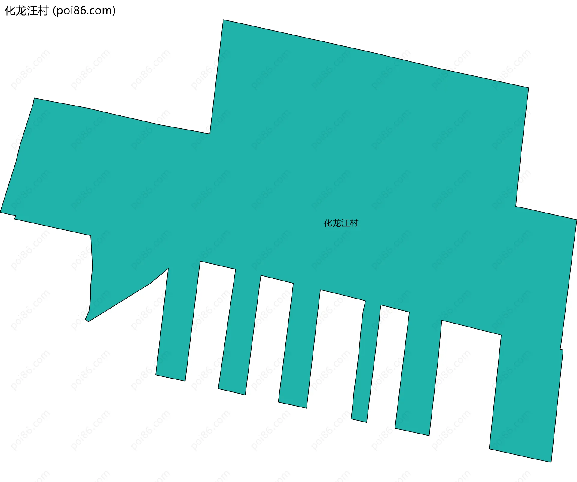 化龙汪村边界地图