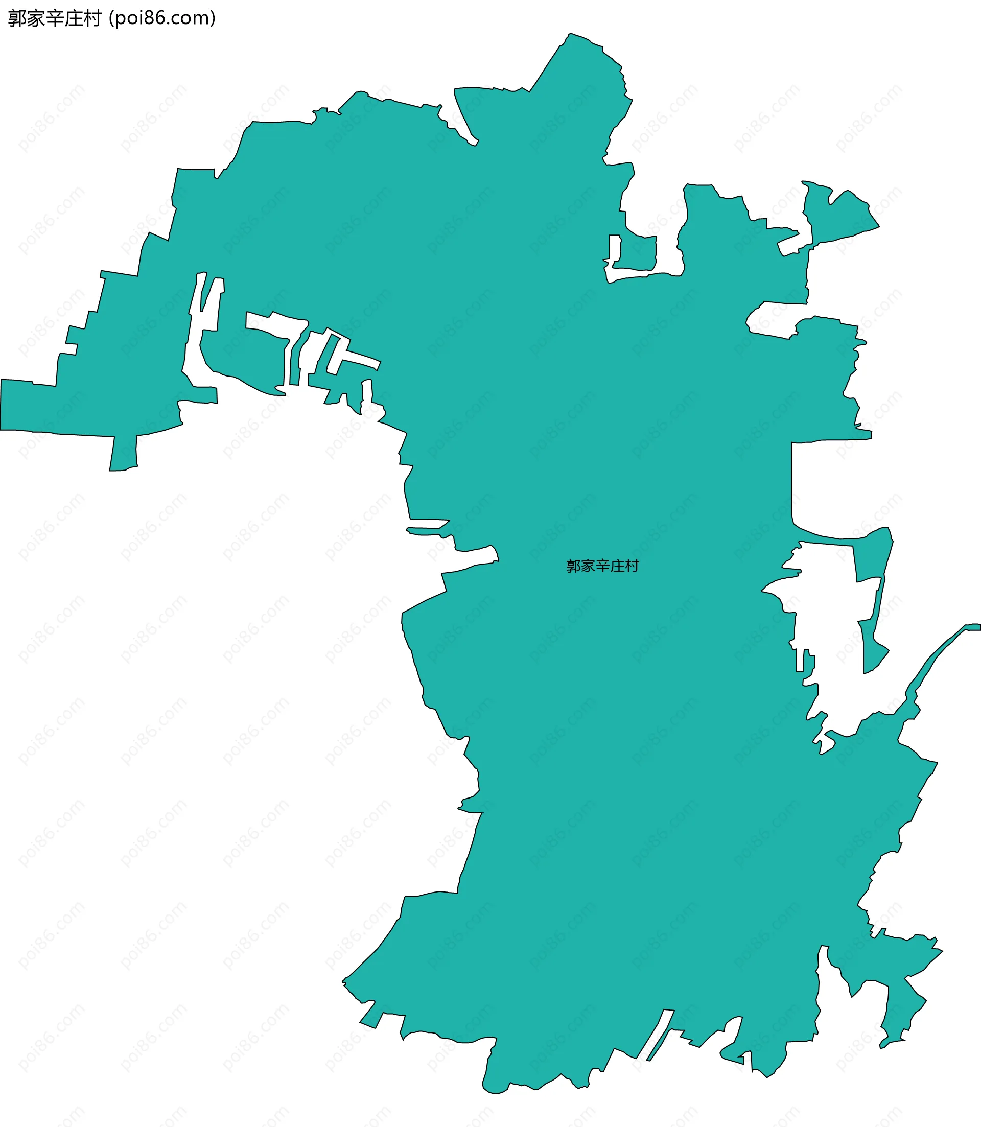 郭家辛庄村边界地图