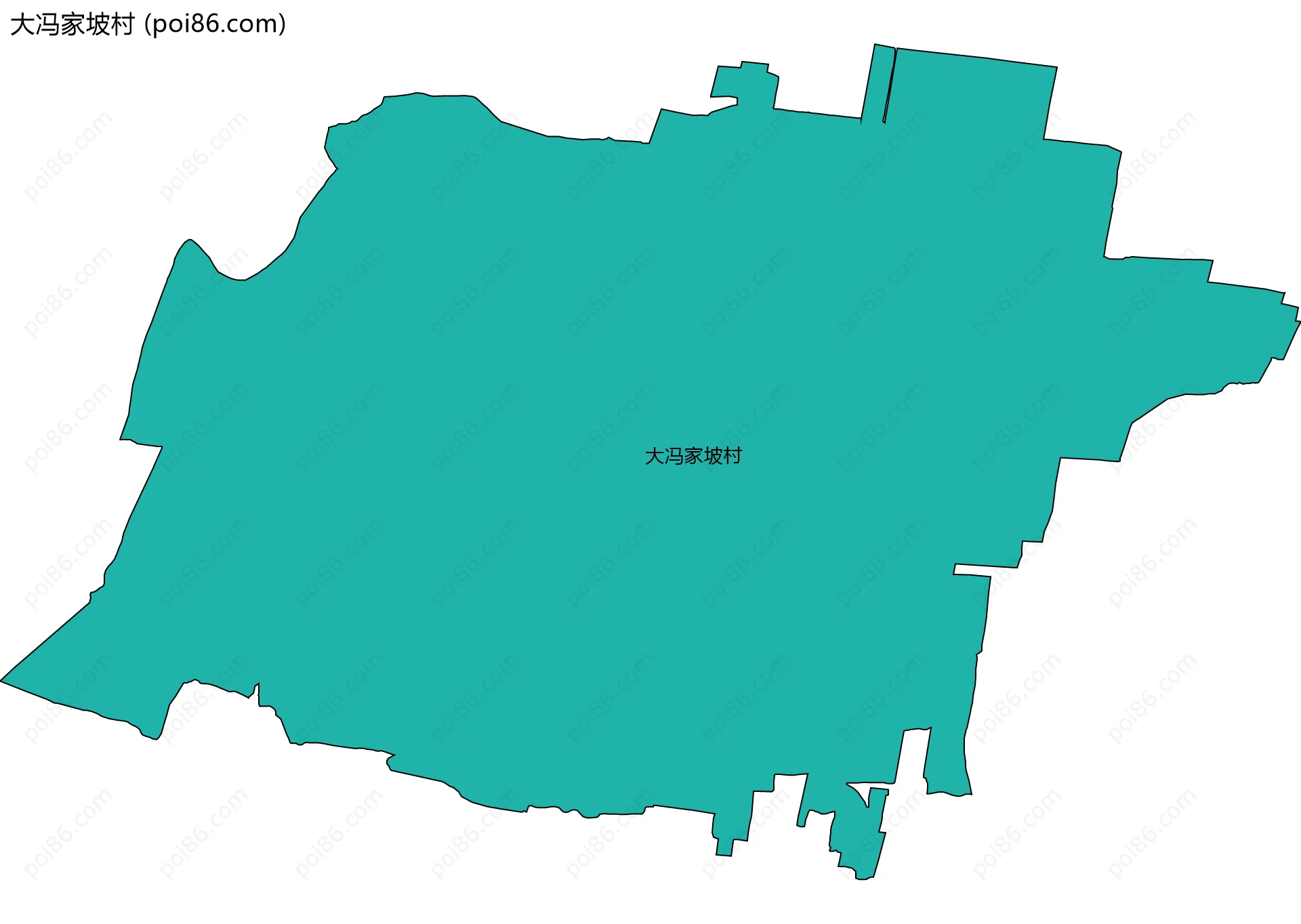 大冯家坡村边界地图