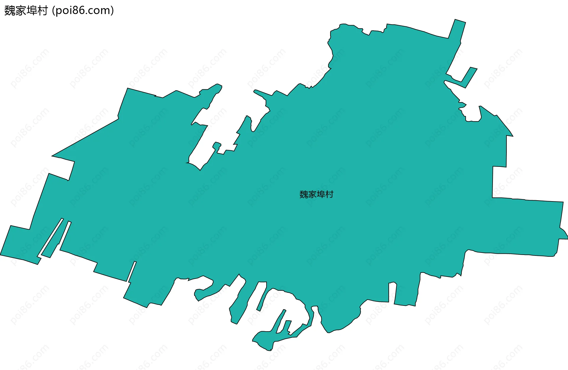 魏家埠村边界地图