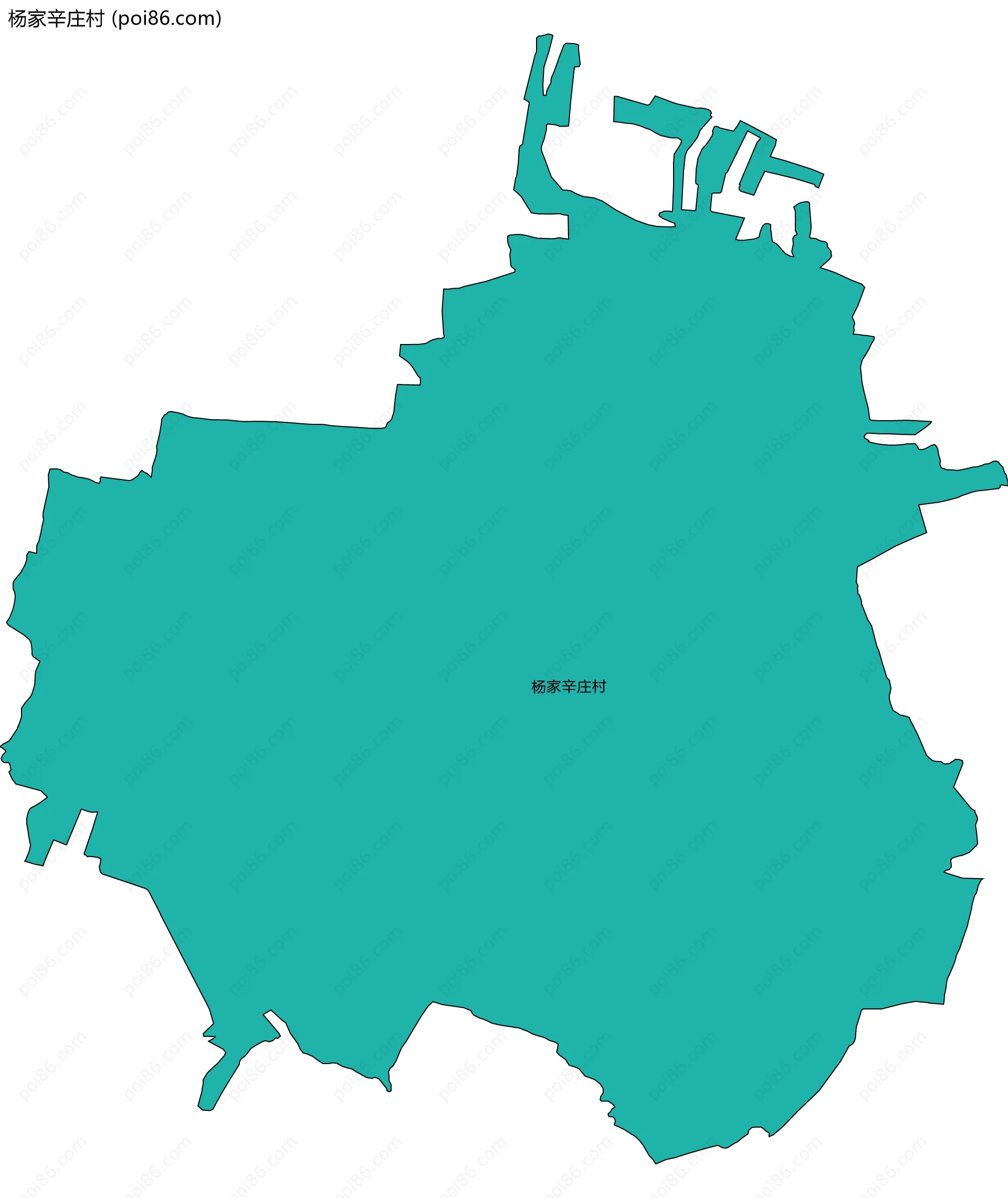 杨家辛庄村边界地图