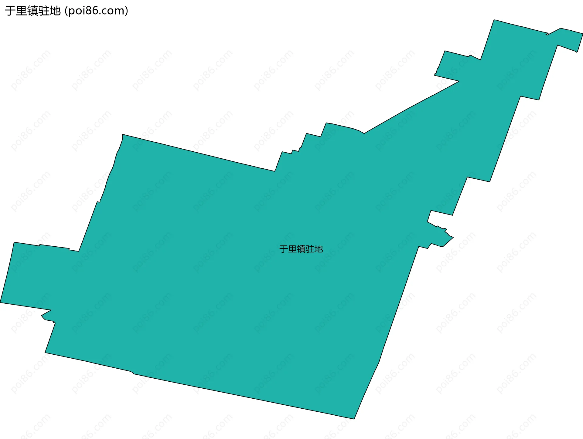 于里镇驻地边界地图