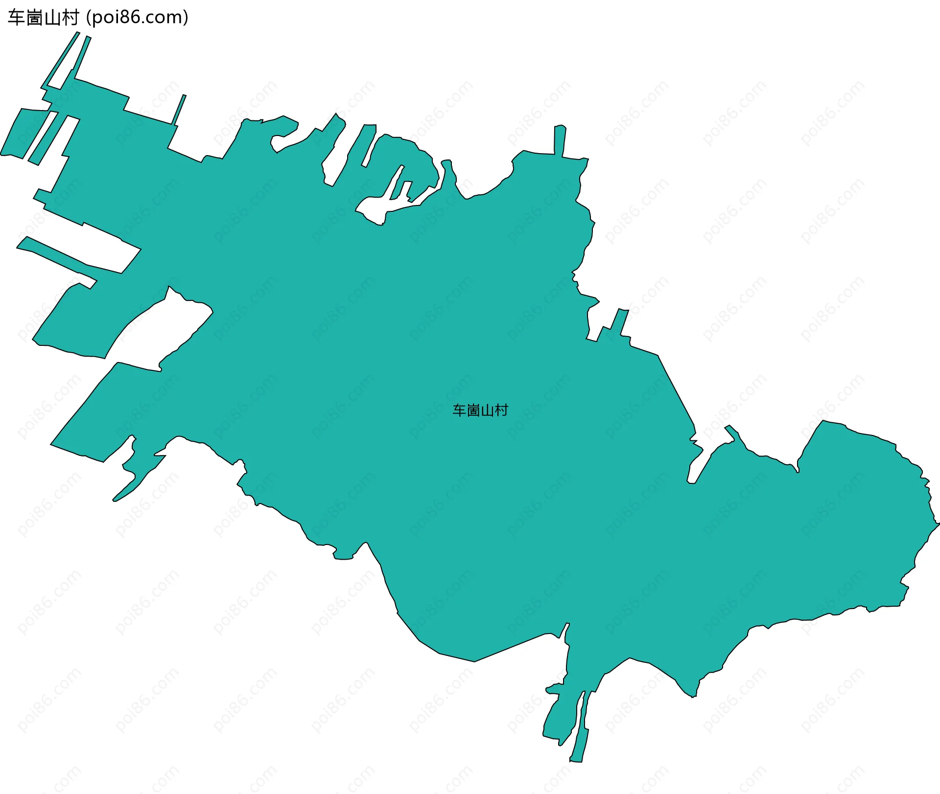 车崮山村边界地图