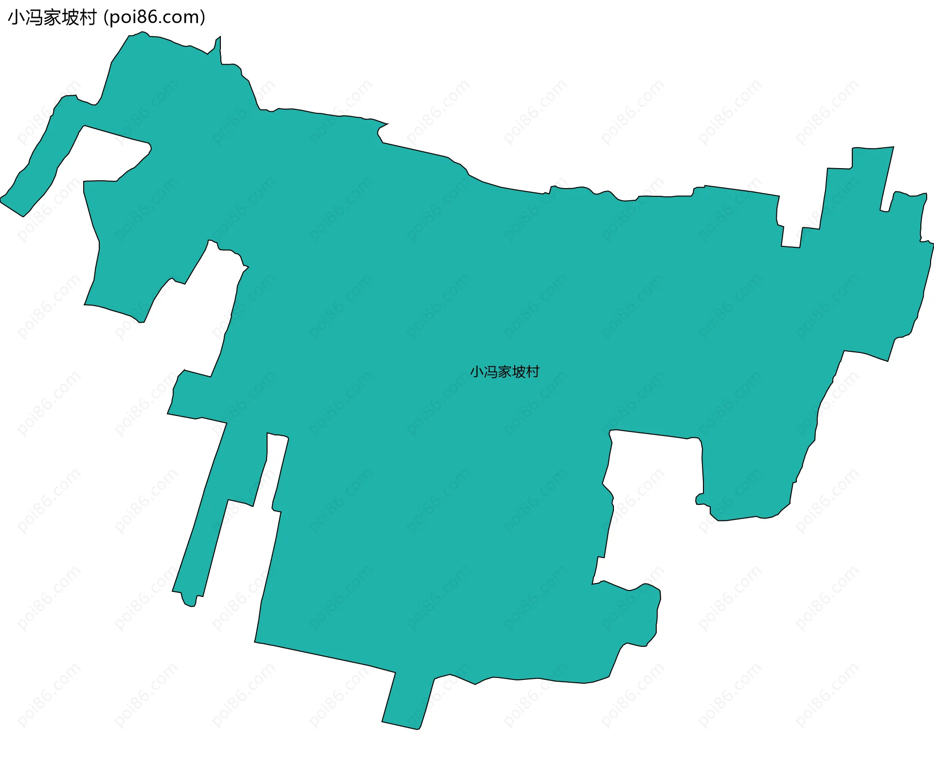 小冯家坡村边界地图