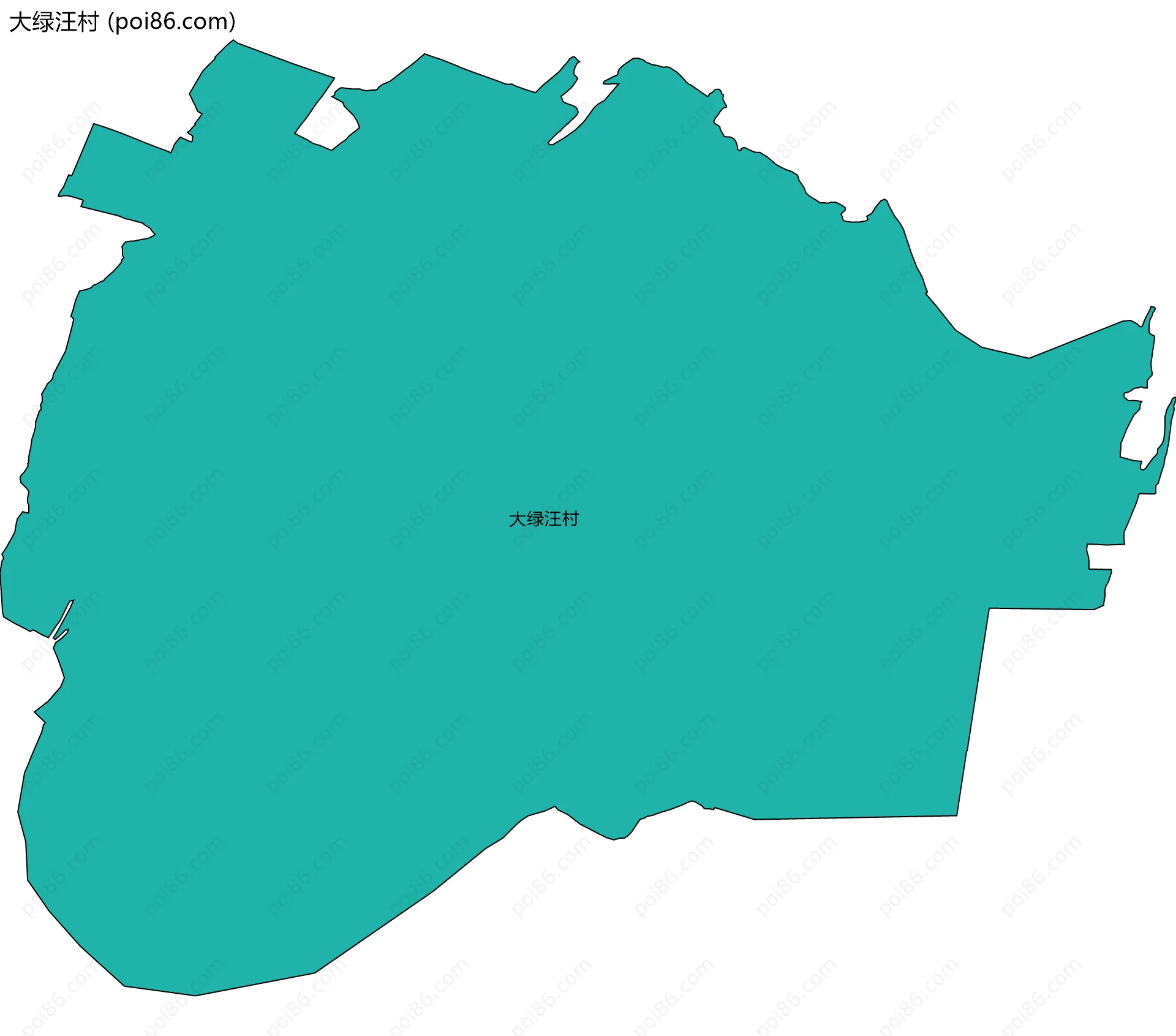 大绿汪村边界地图