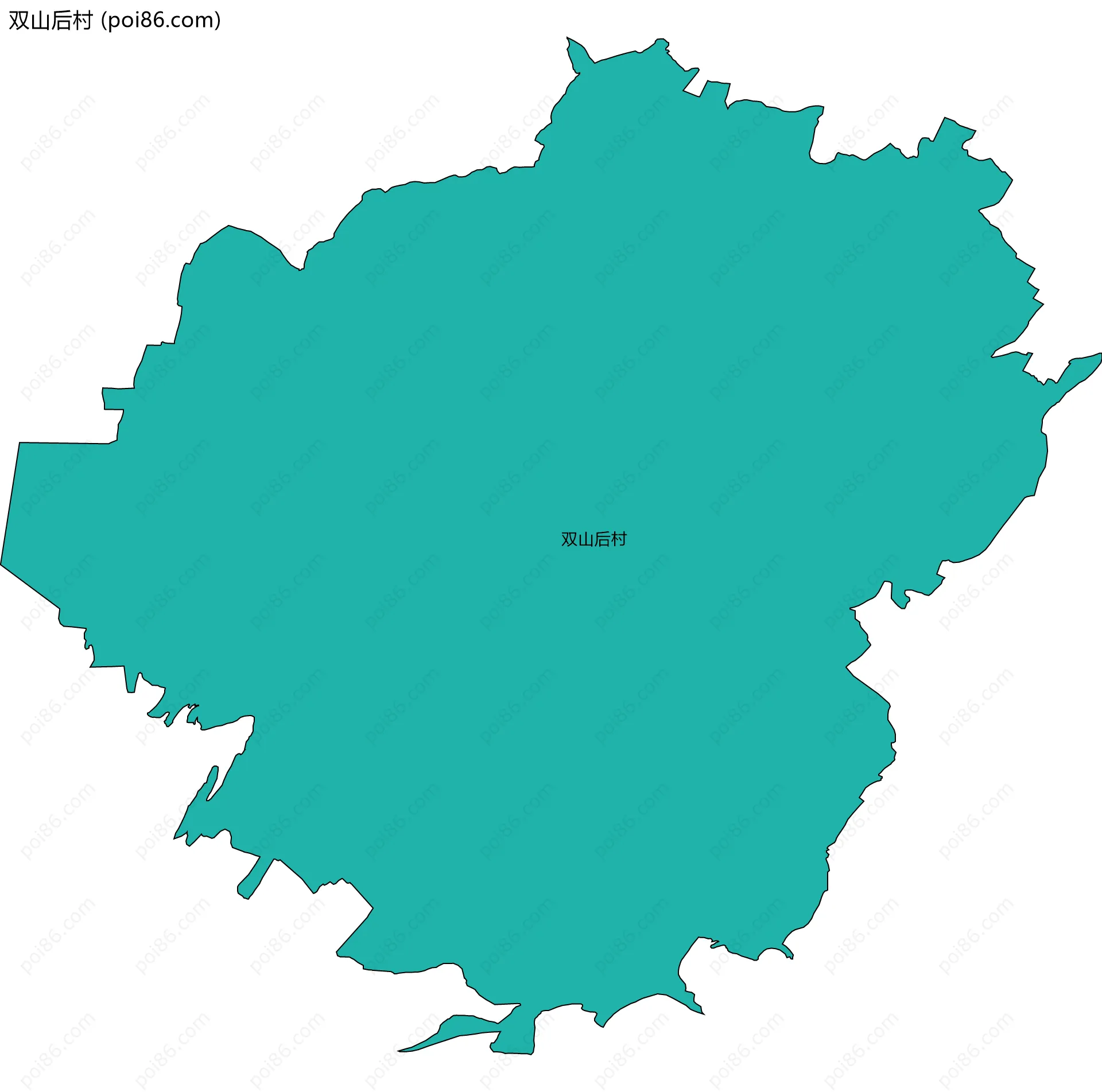 双山后村边界地图