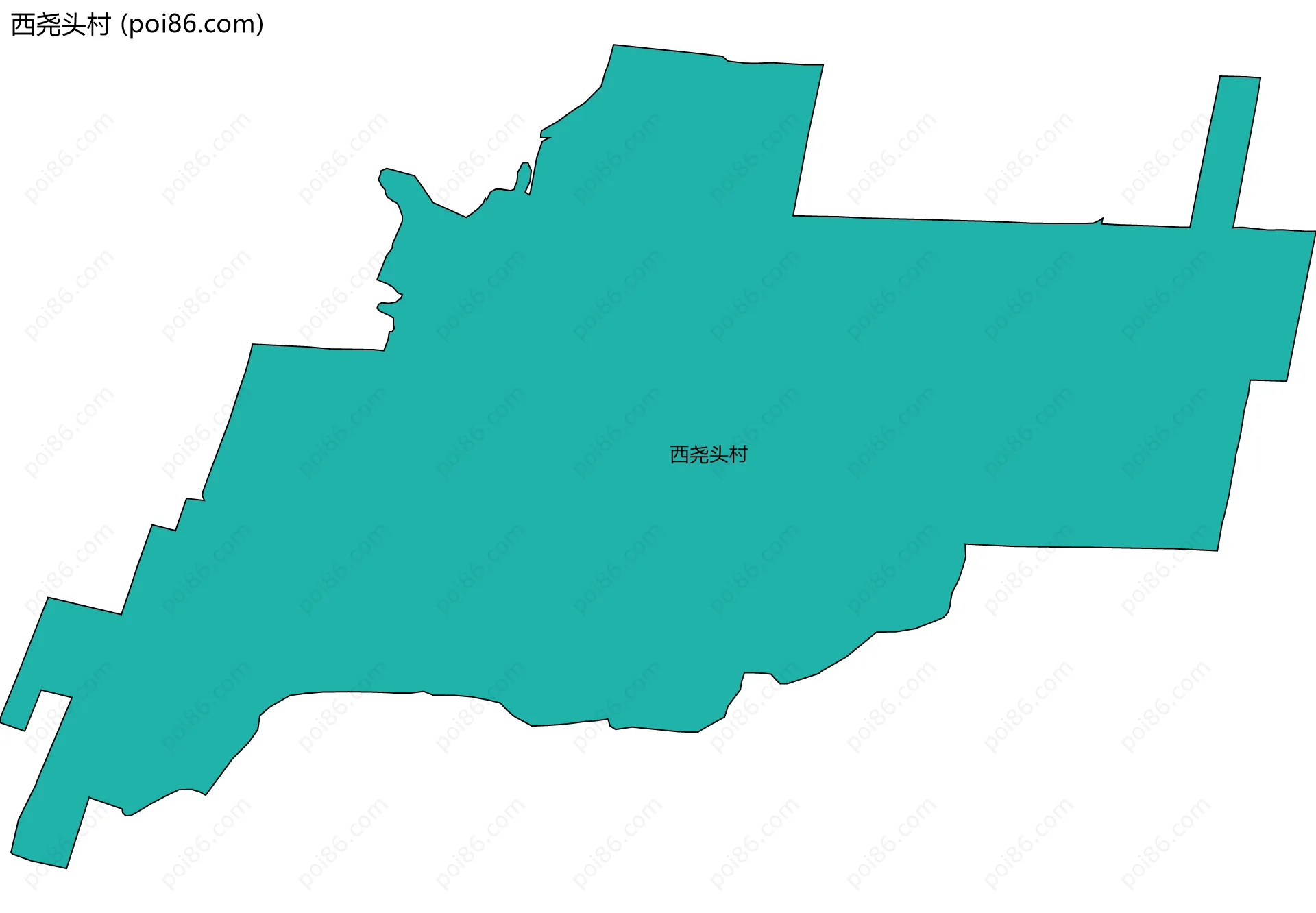 西尧头村边界地图