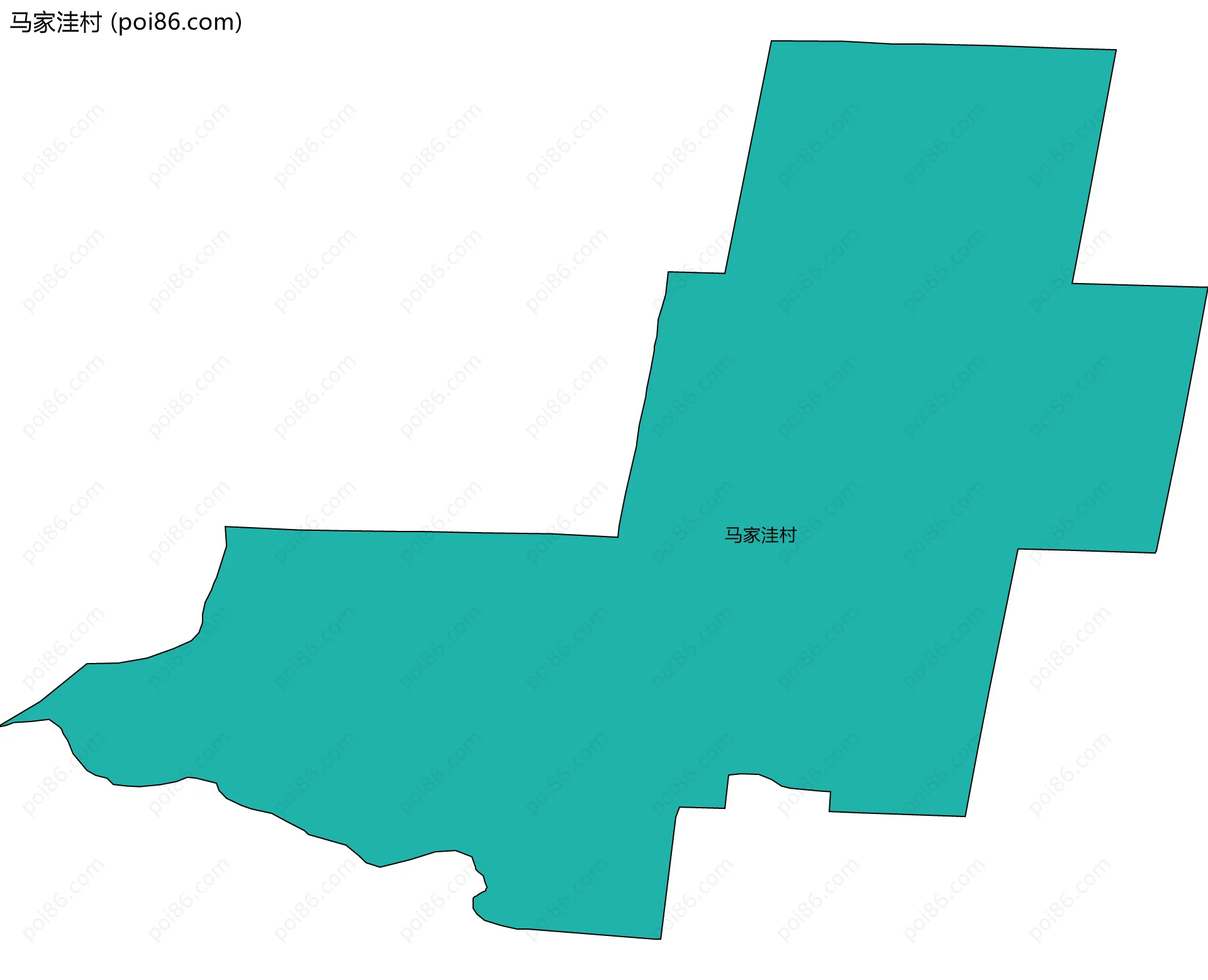 马家洼村边界地图