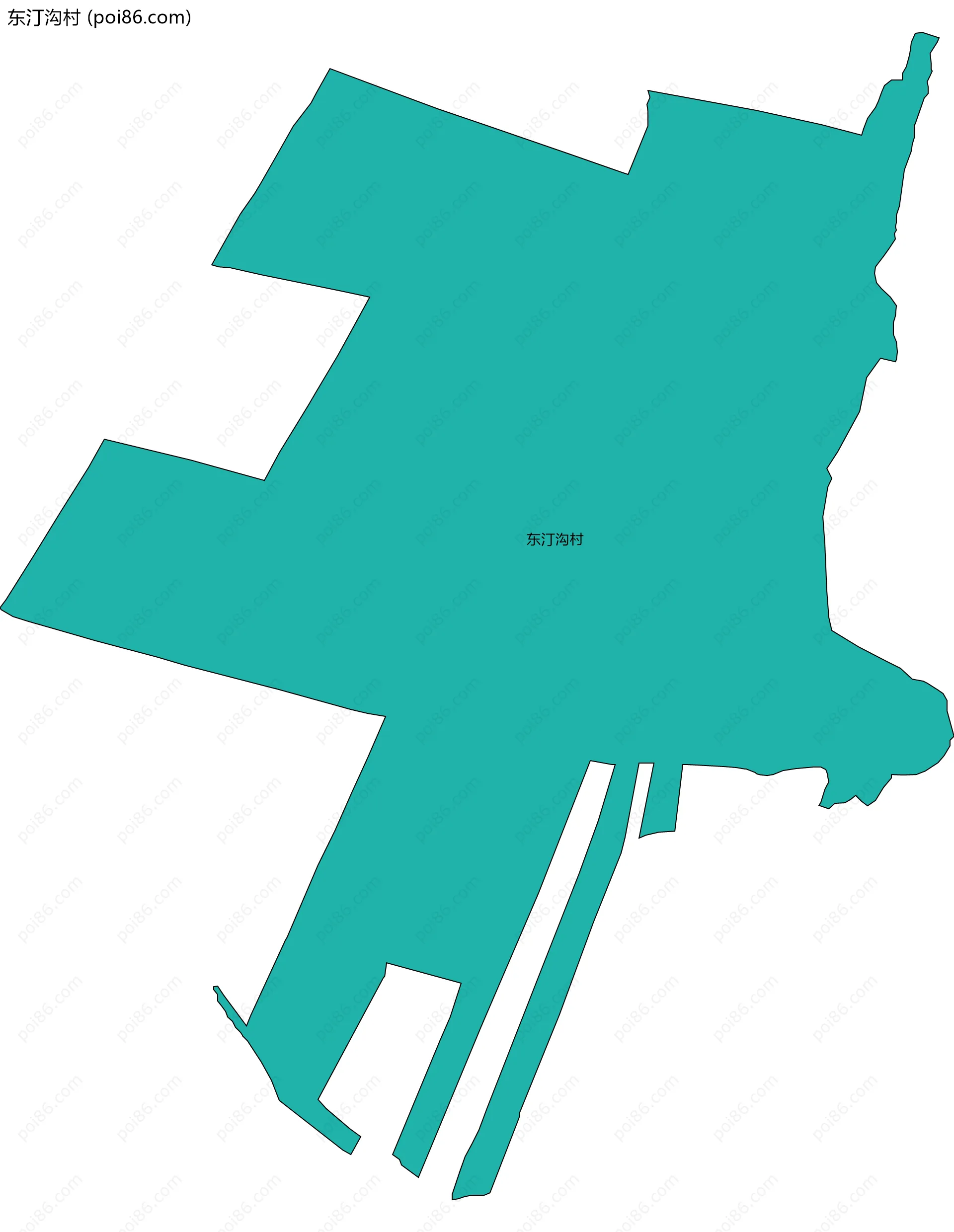 东汀沟村边界地图