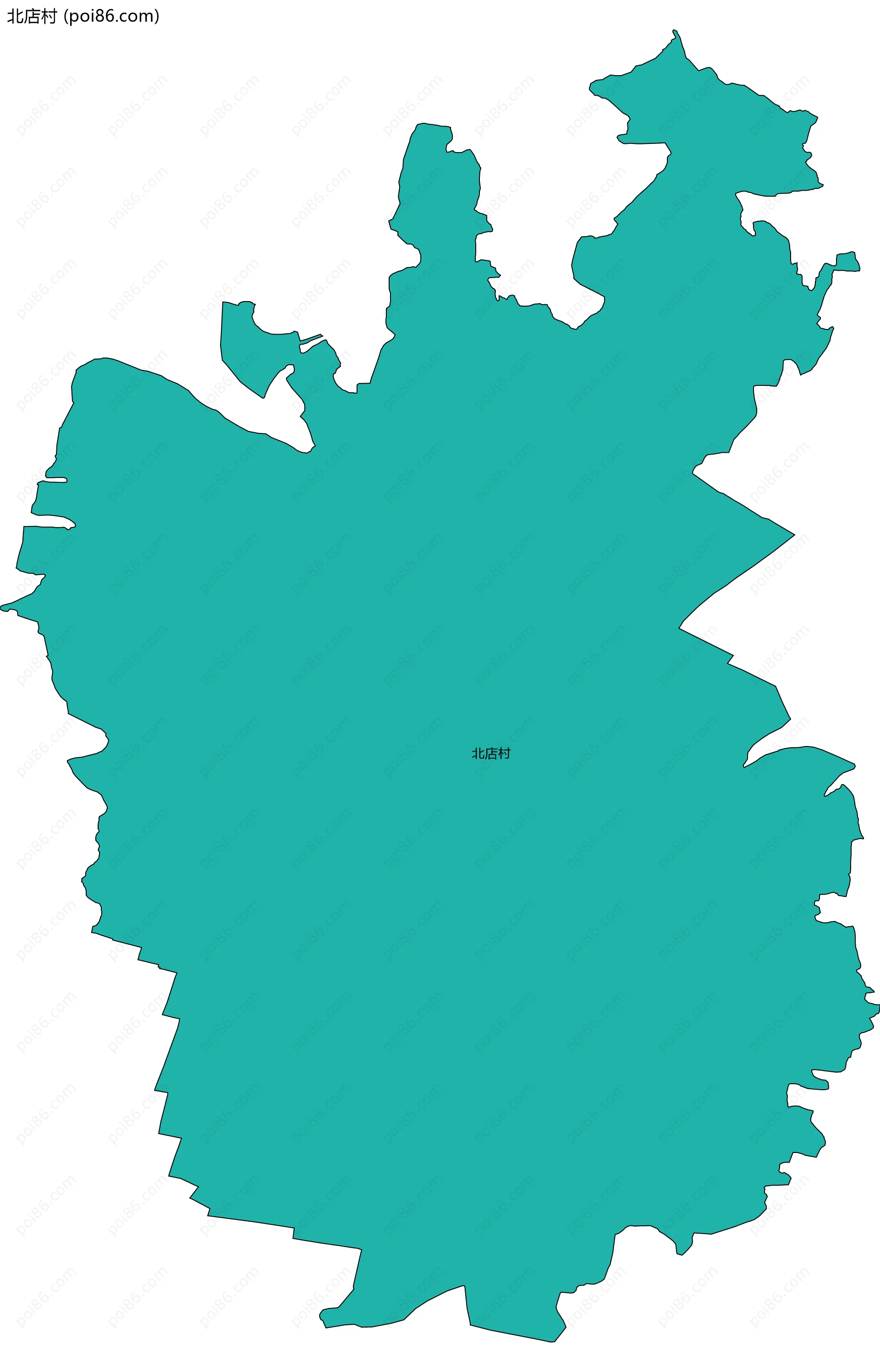 北店村边界地图