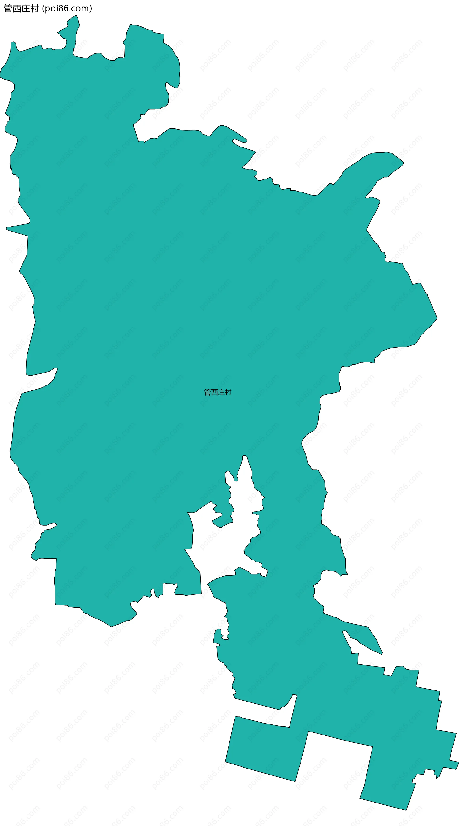 管西庄村边界地图