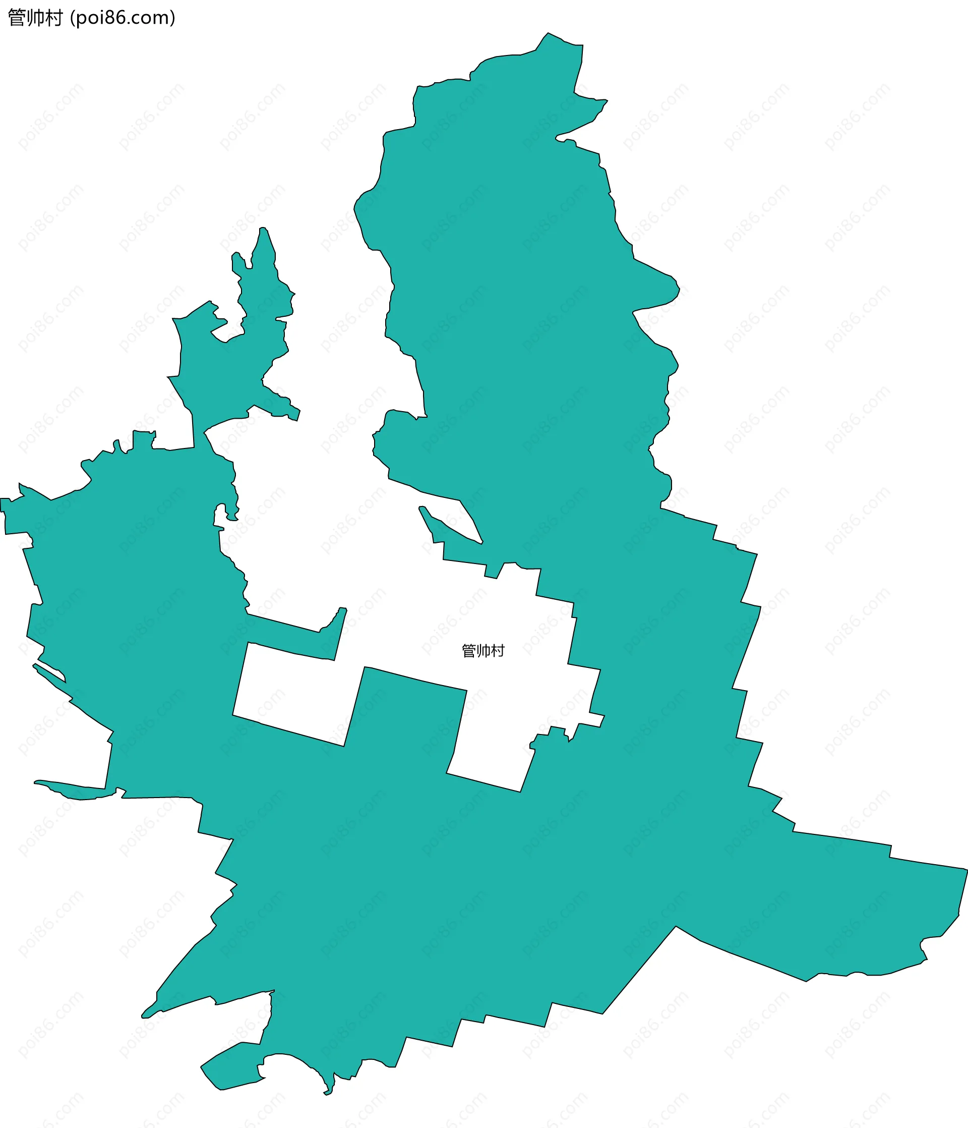 管帅村边界地图