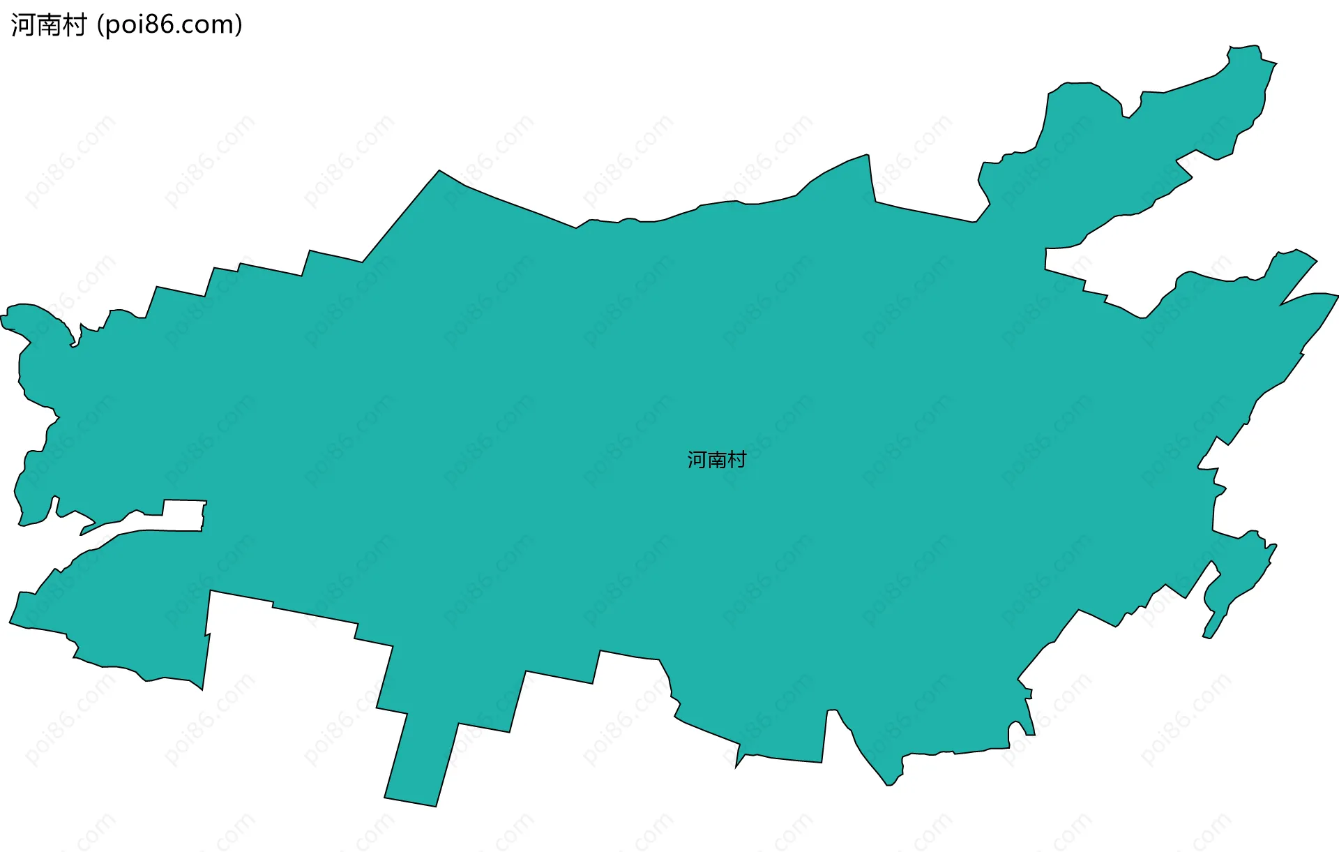 河南村边界地图