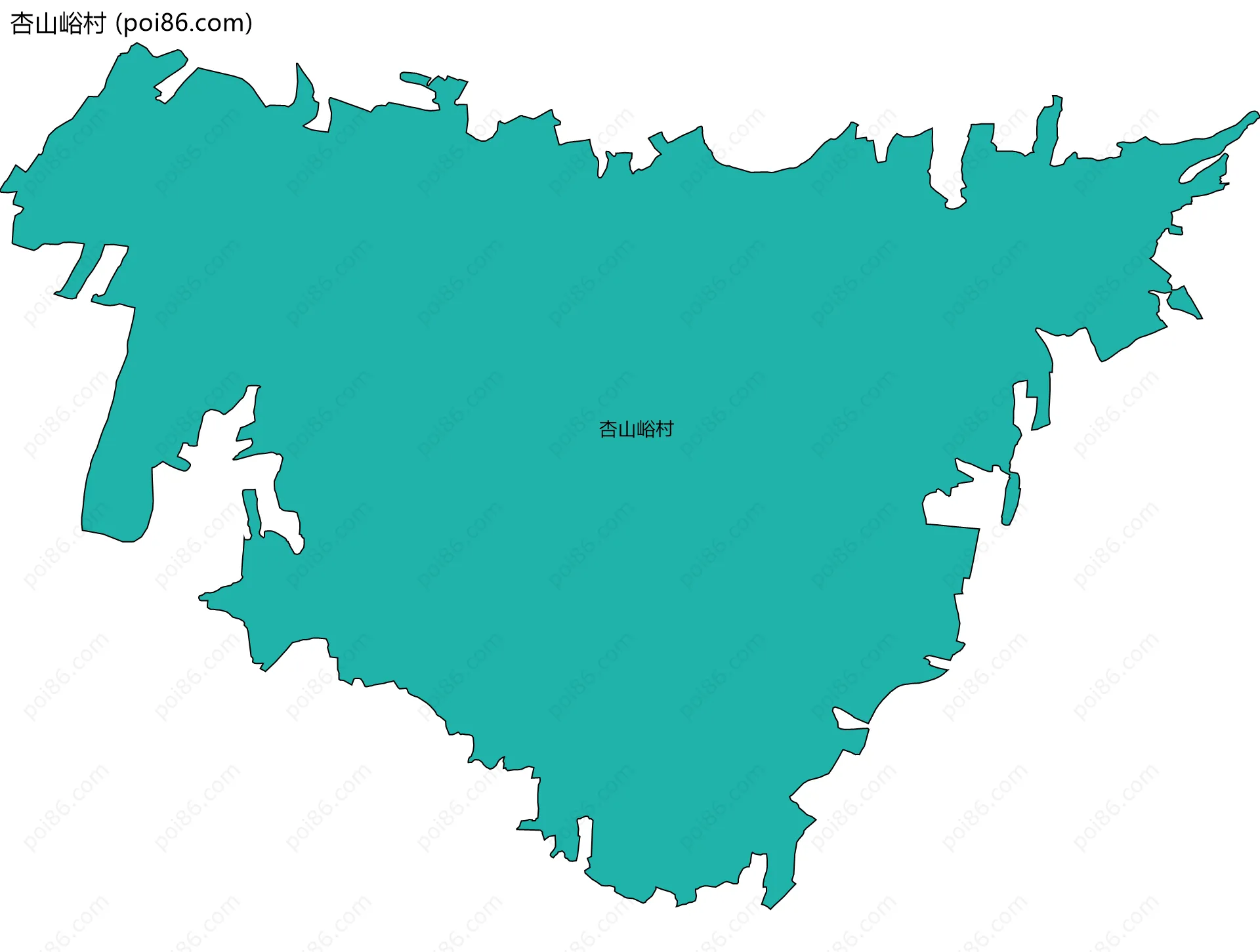 杏山峪村边界地图