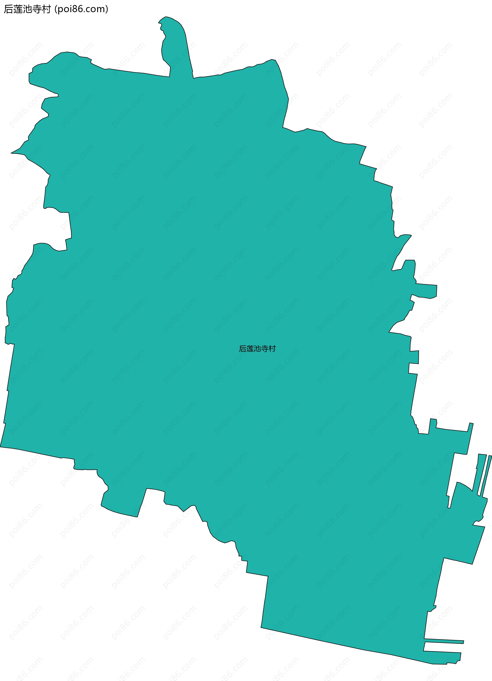 后莲池寺村边界地图