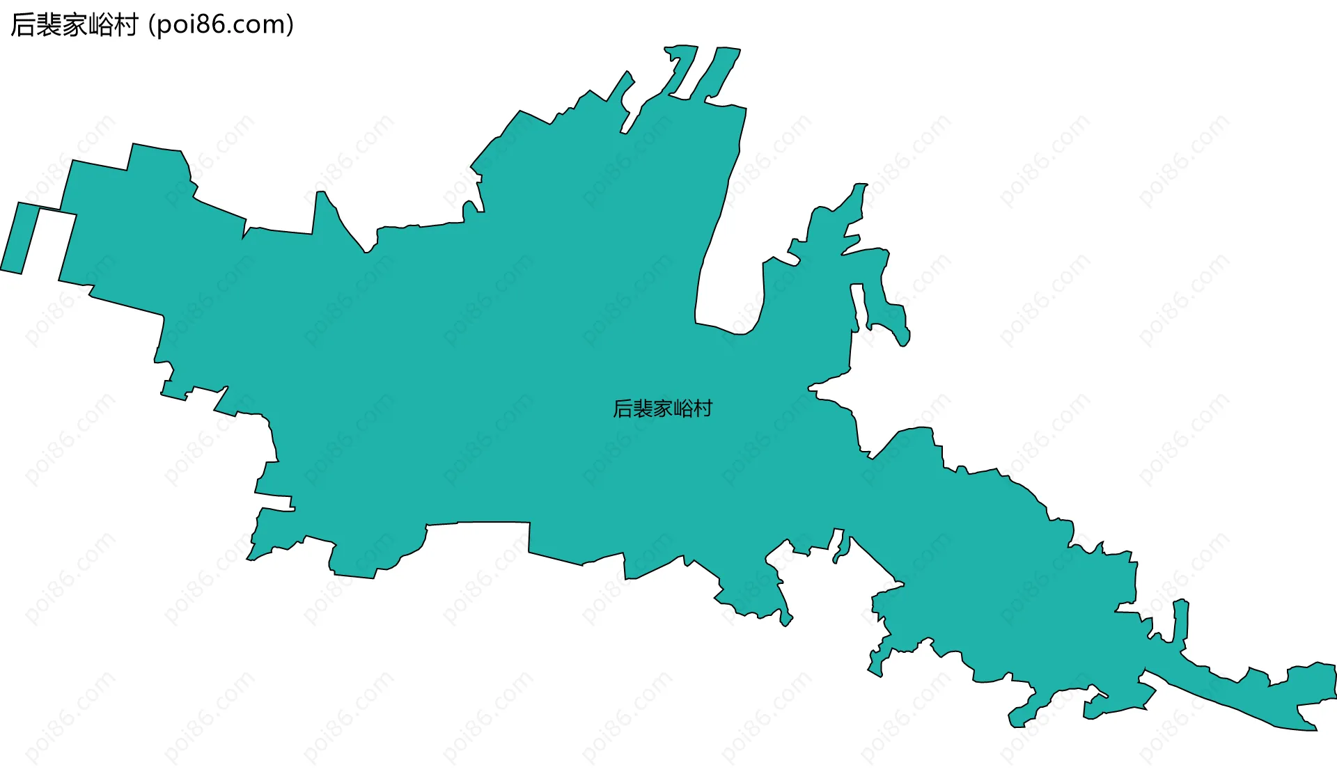 后裴家峪村边界地图