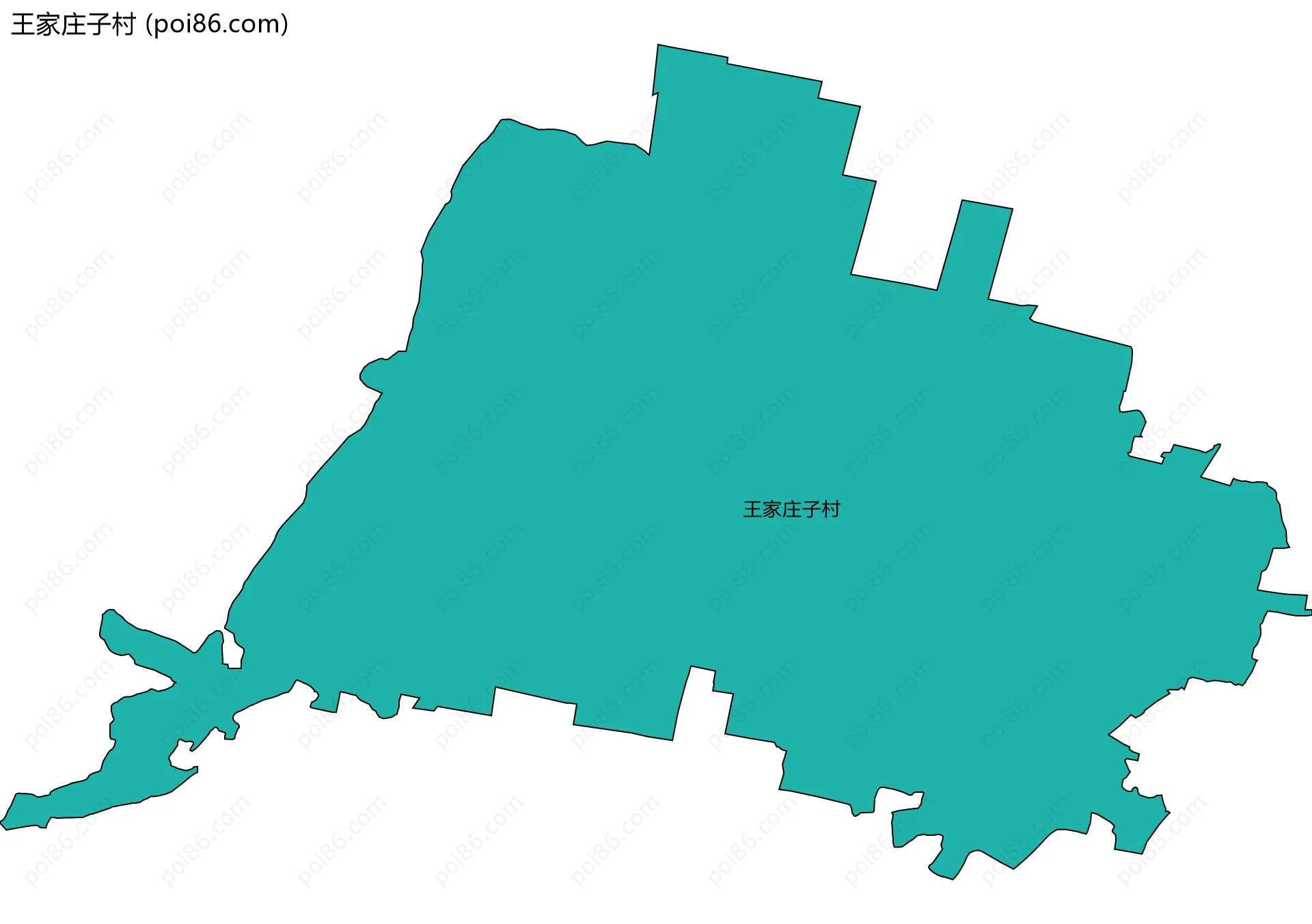 王家庄子村边界地图