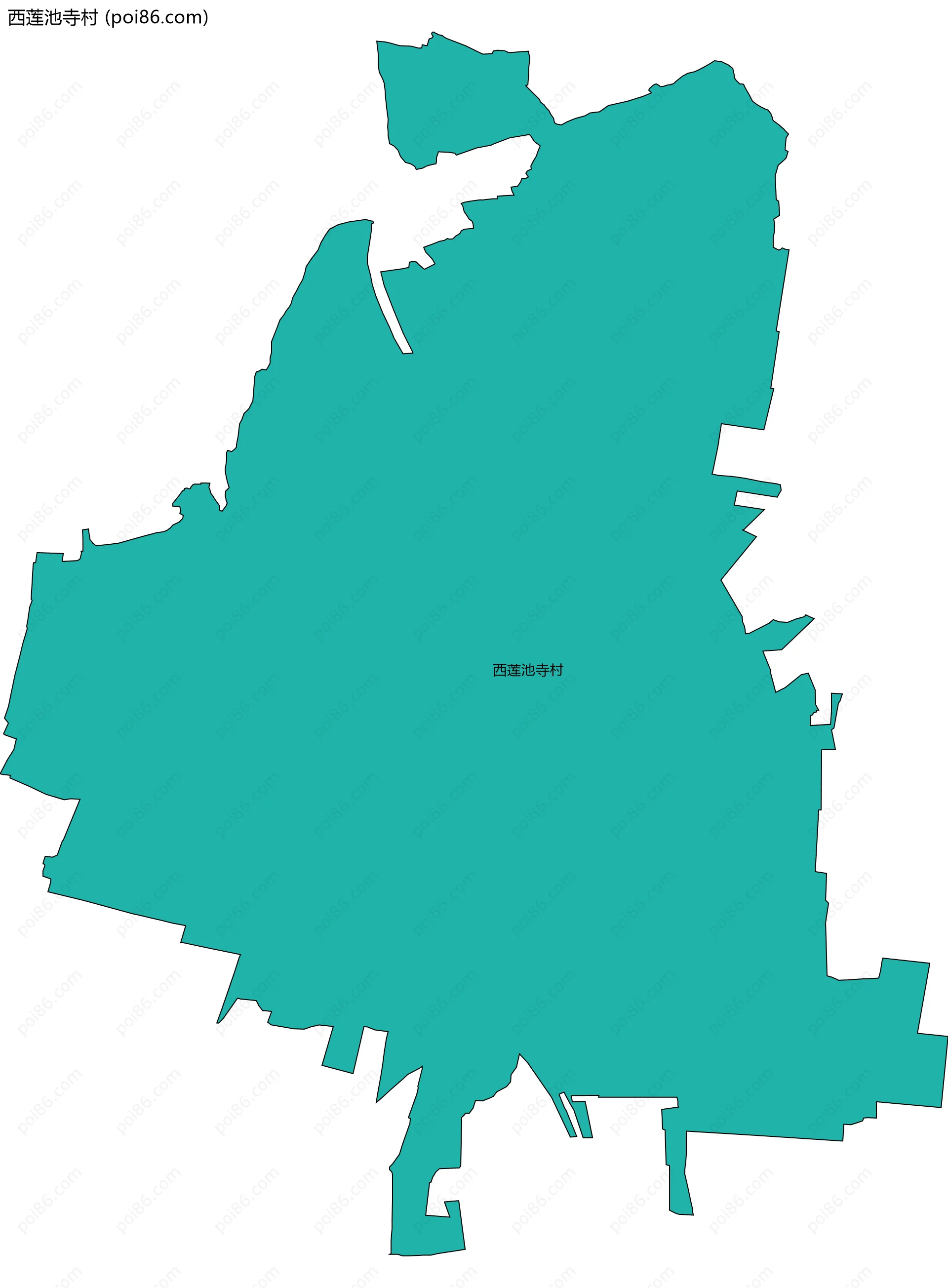 西莲池寺村边界地图