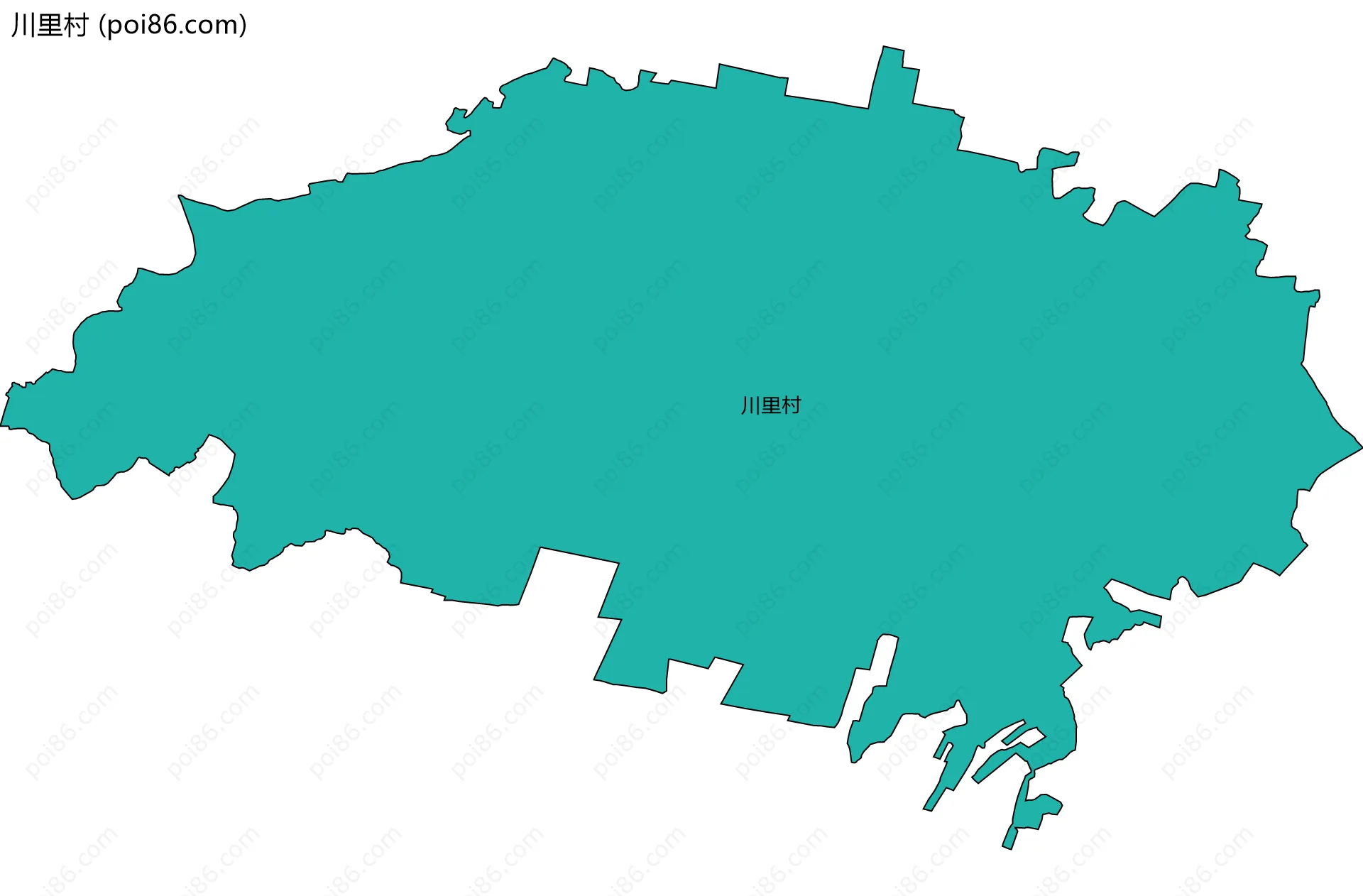 川里村边界地图