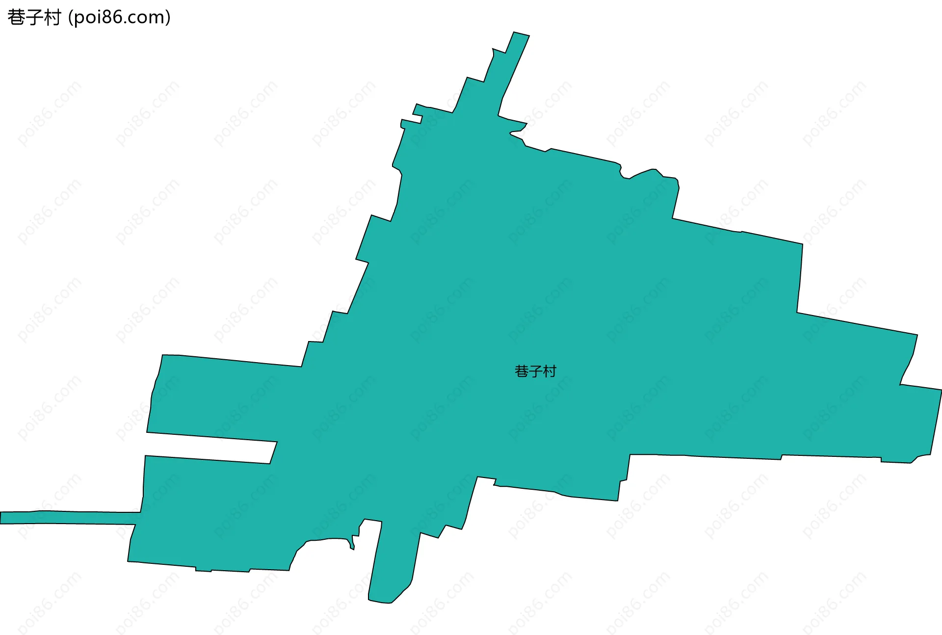 巷子村边界地图