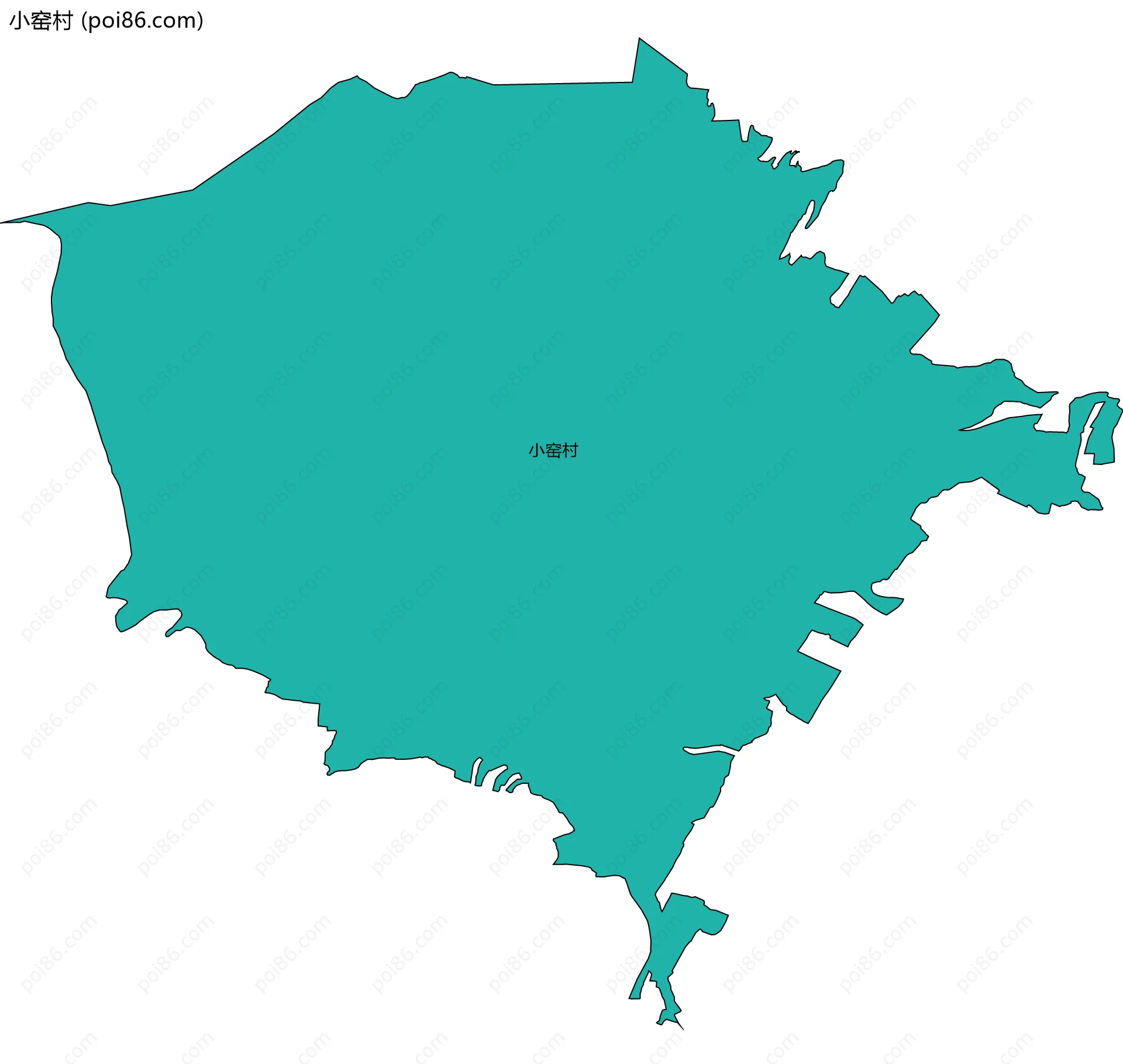 小窑村边界地图