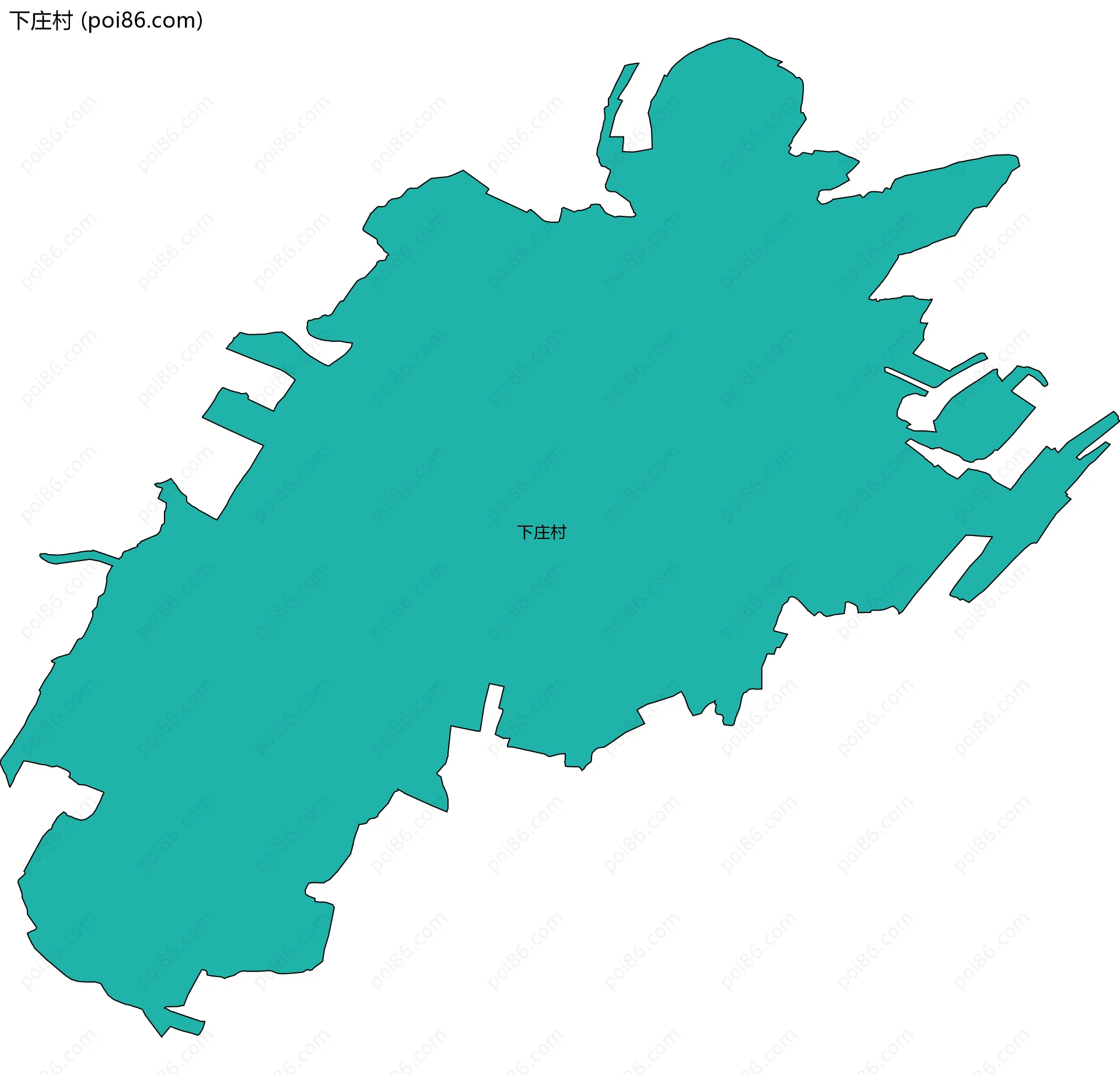 下庄村边界地图